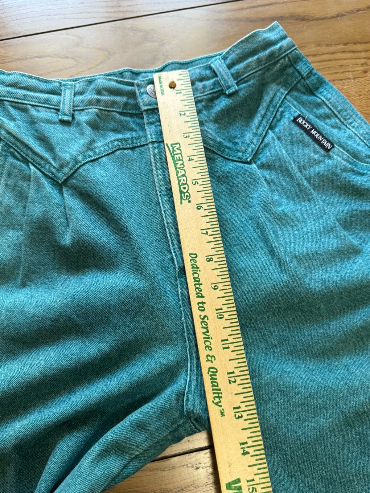 Rocky Mountain Jeans Teal Bareback Women 9/10 Vintage Mom Jeans Western Cowgirl
