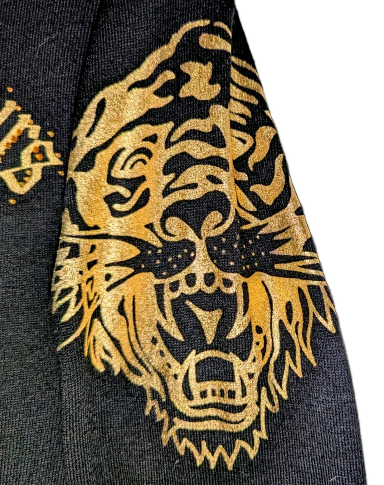 Vtg Ed Hardy Christian Audigier Bodycon Blingy Sweater Dress Y2K Panther Med A+!