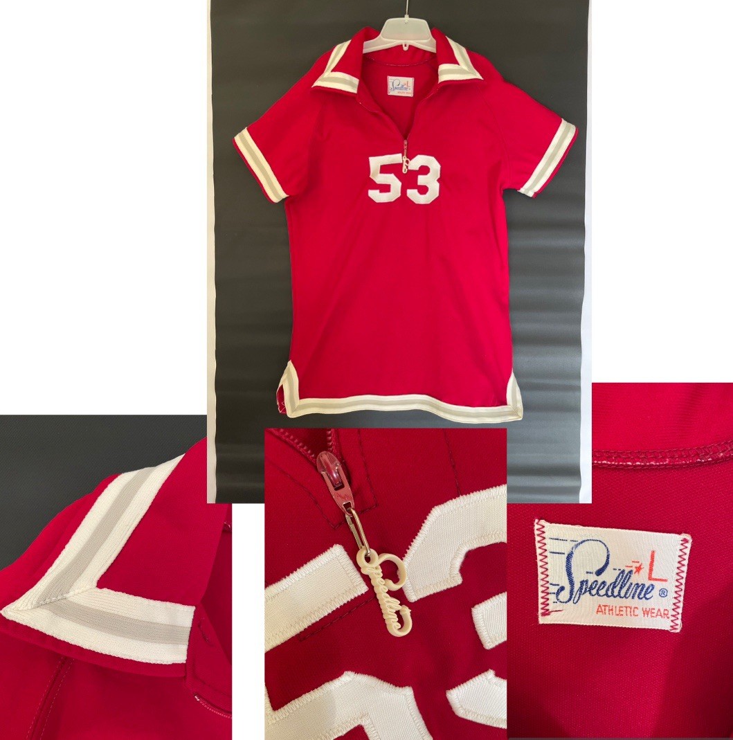 Vintage 1970s Basketball Wide Collar Jersey Womens Team League +Free Socks EUC