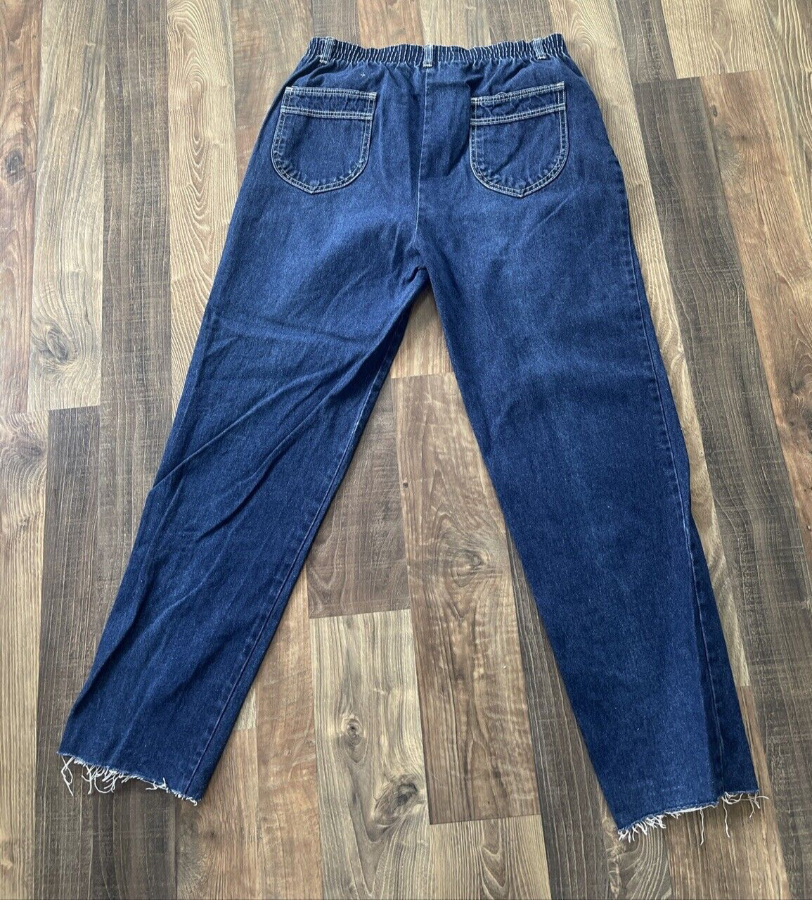 Pizzazz New York Paris Blue Jeans Elastic Waist Talon 42 Zipper size W30 L28.5