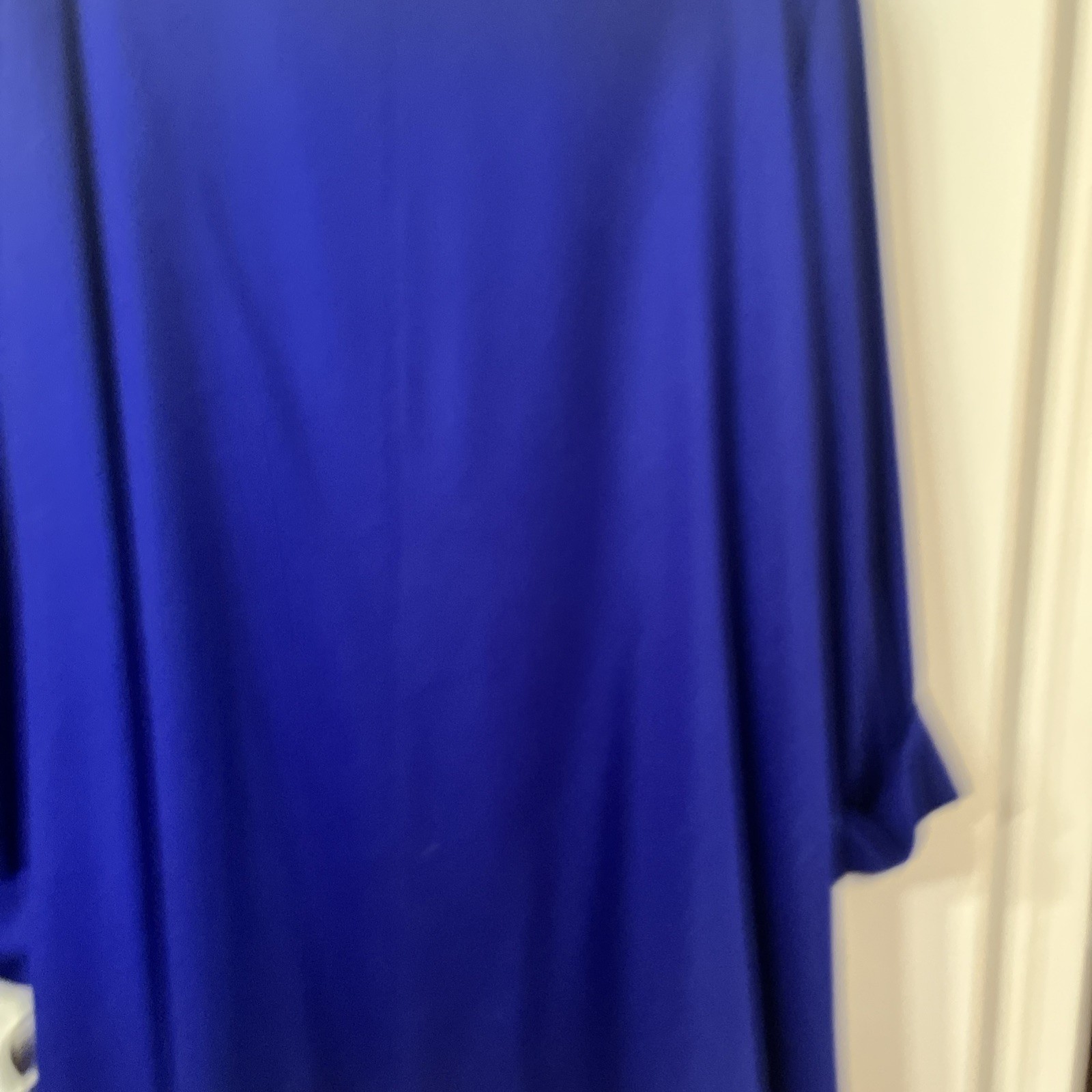 Vintage 1980s Saville II Blue Wool Swing Coat 26W NEW WITH TAGS FLAW COLLAR