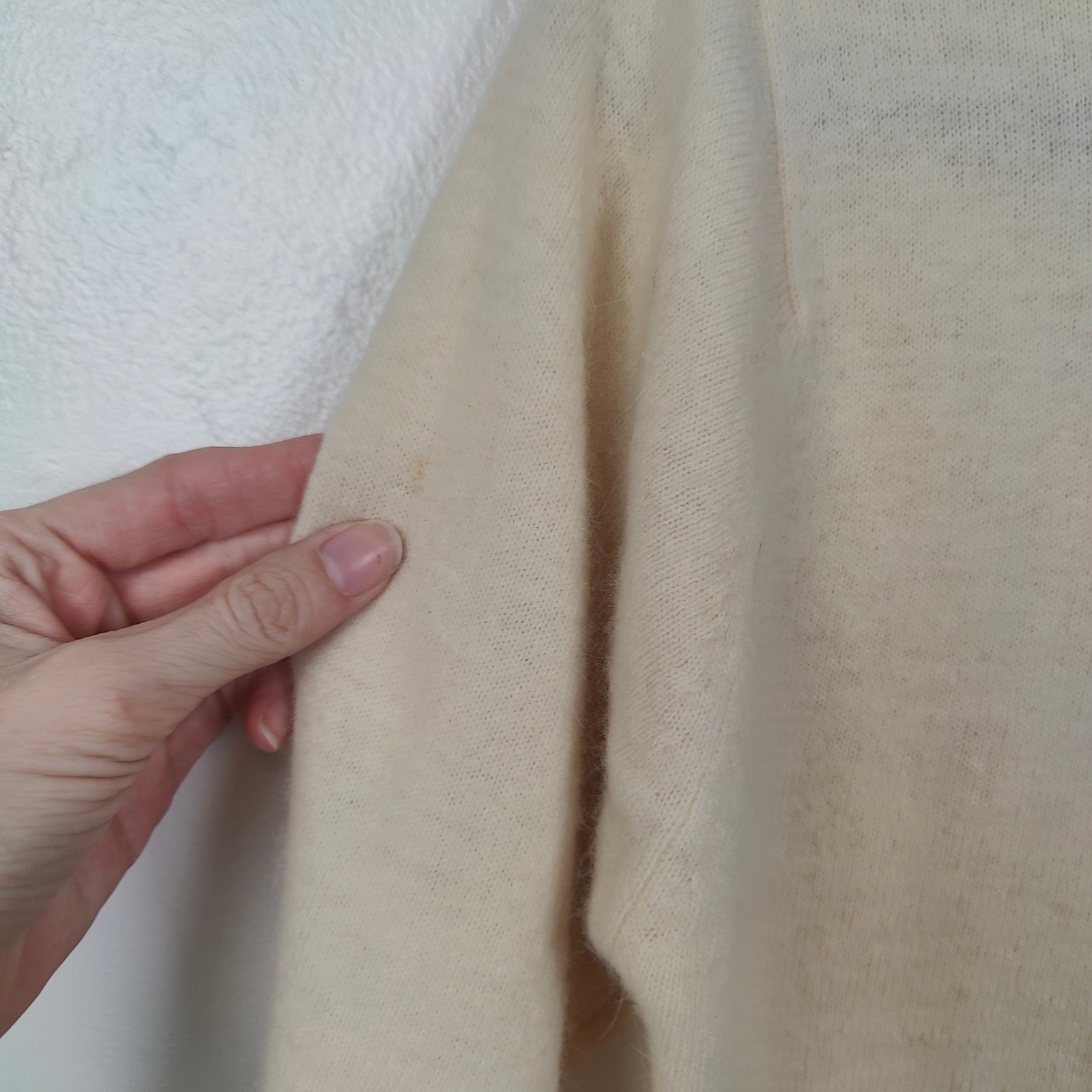Vintage 1960s Glanamere Cardigan Womens 36 Cream Blue Embroidered Floral 60s