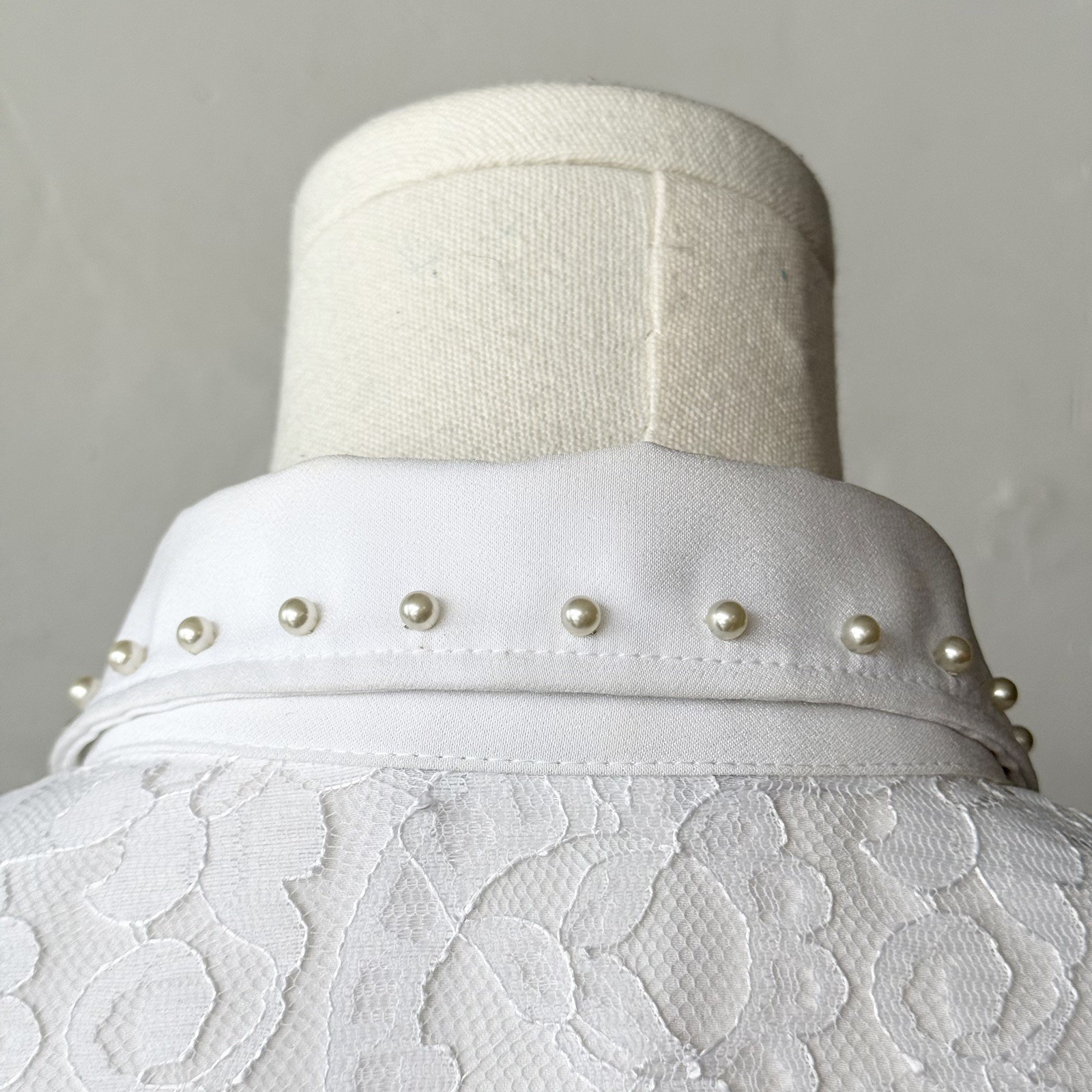 VTG 1980s White Lace & Fringe Western Dress, Authentic Ranchwear, Cowgirl, Rodeo
