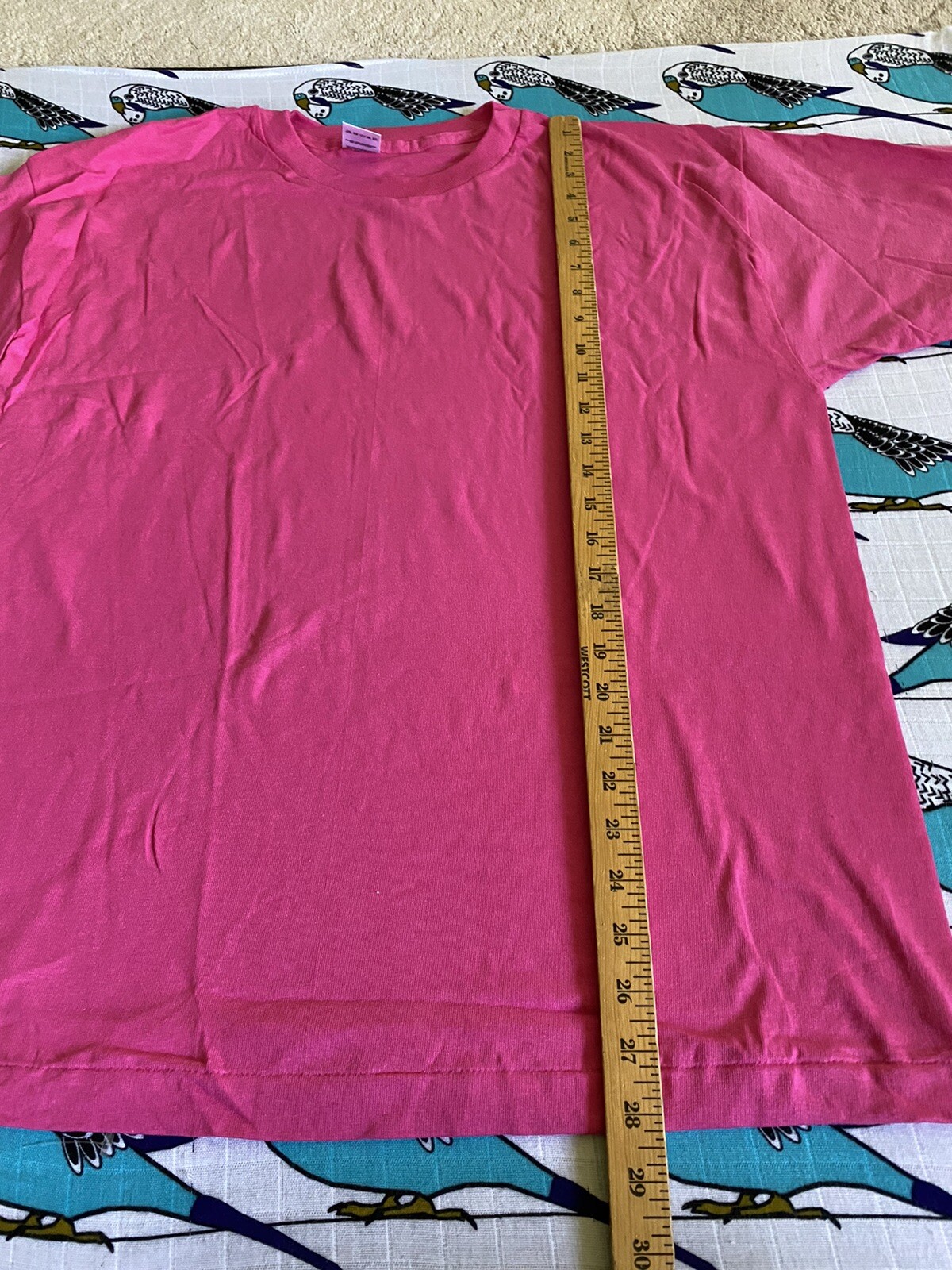 Vintage Fruit of the Loom Ladies Casualwear Single Stitch T shirt Blank XL Pink