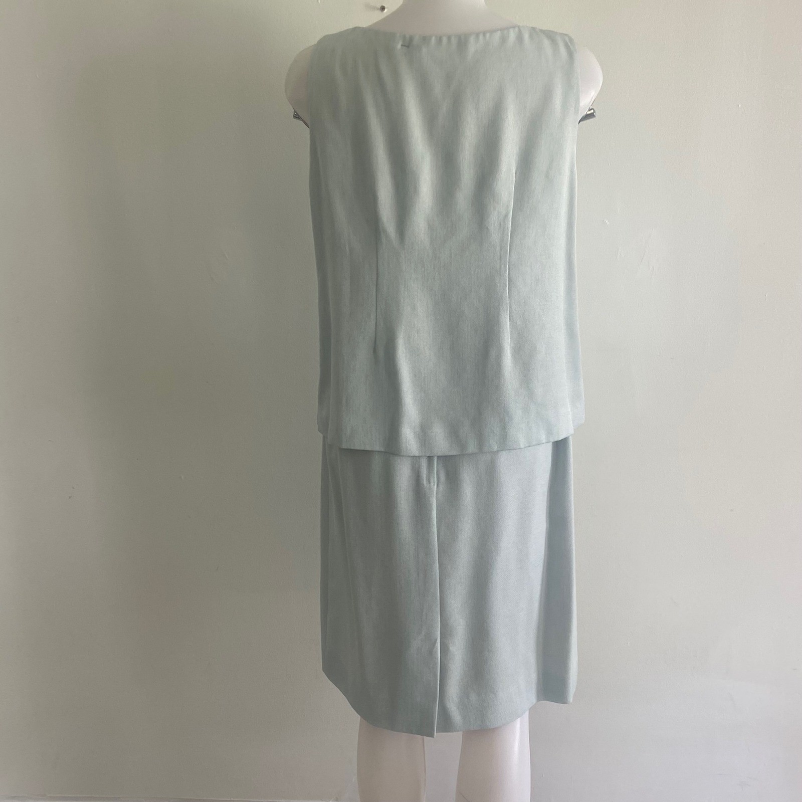 John Meyer of Norwich 3 Piece Skirt Suit Set Light Blue Pastel Size M Vintage