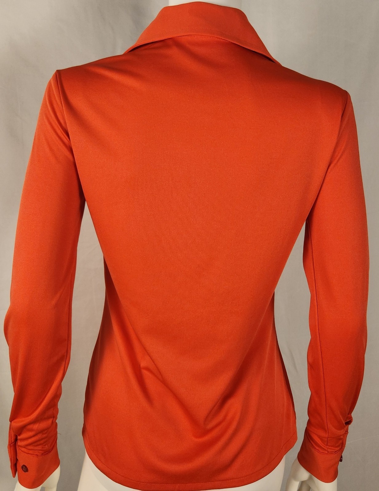 70s Jayson Classics Orange Retro/Mod/Indie Women’s Button Up Shirt 10