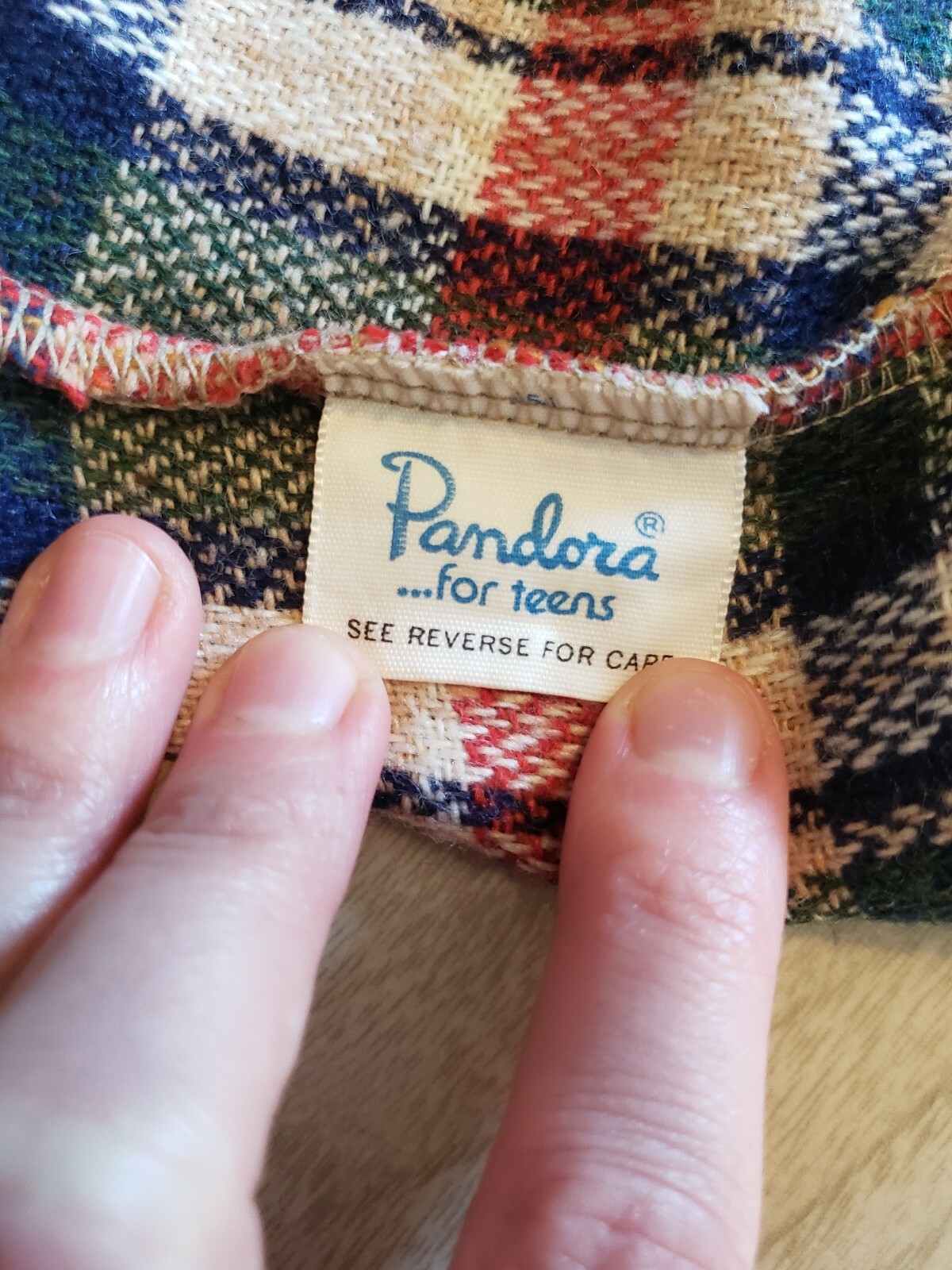 1970’s women’s/young adult vintage plaid wool skirt size Sm. Pandora..for teens