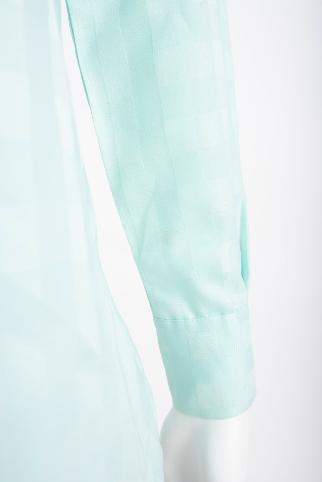 Vintage Womans Lanvin Paris New York Blouse Button Shirt Small Size 8 Mint Green