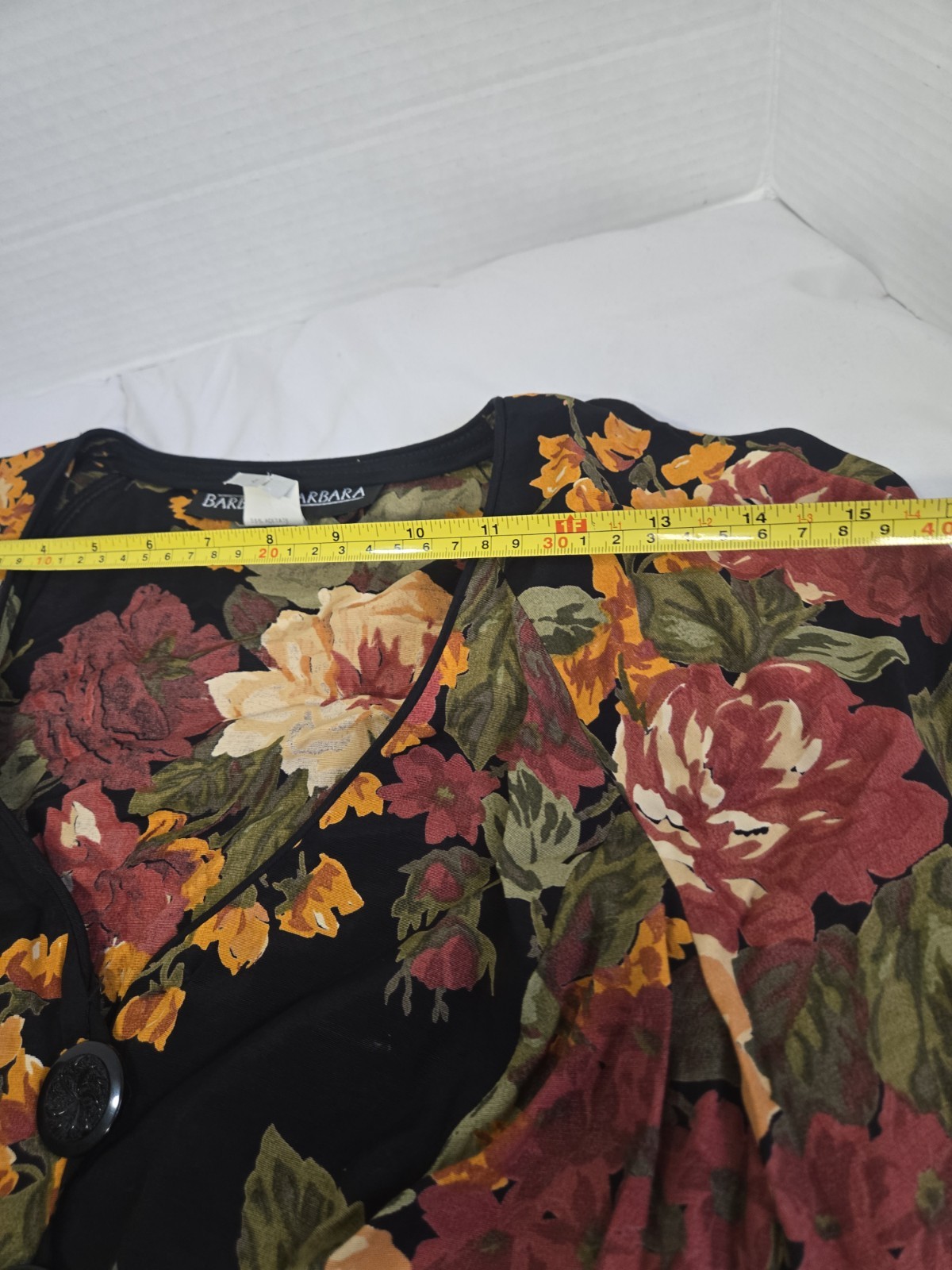 Vtg 80’s Boho Sz 4 Designer BARBARA BARBARA Floral Indie Buttons Dress Retro