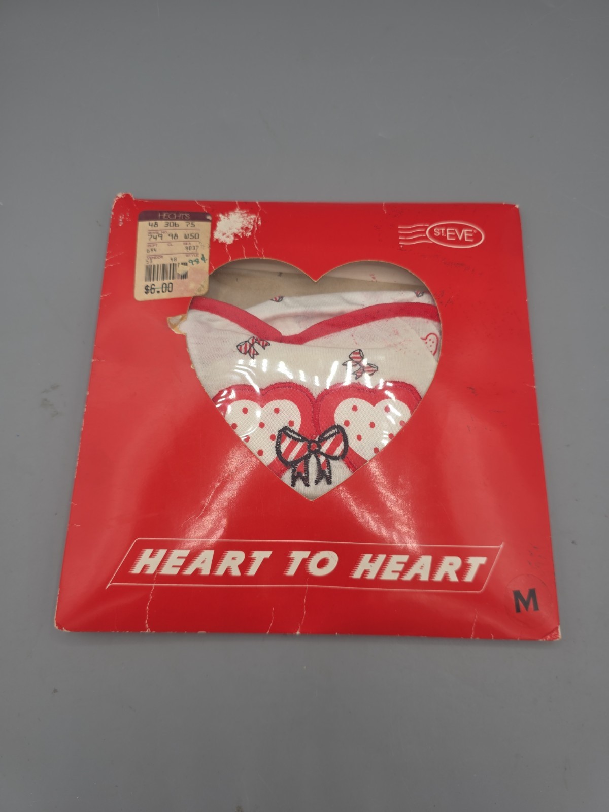 Vintage Size Large St. Eve Heart To Heart Panties 100% Cotton