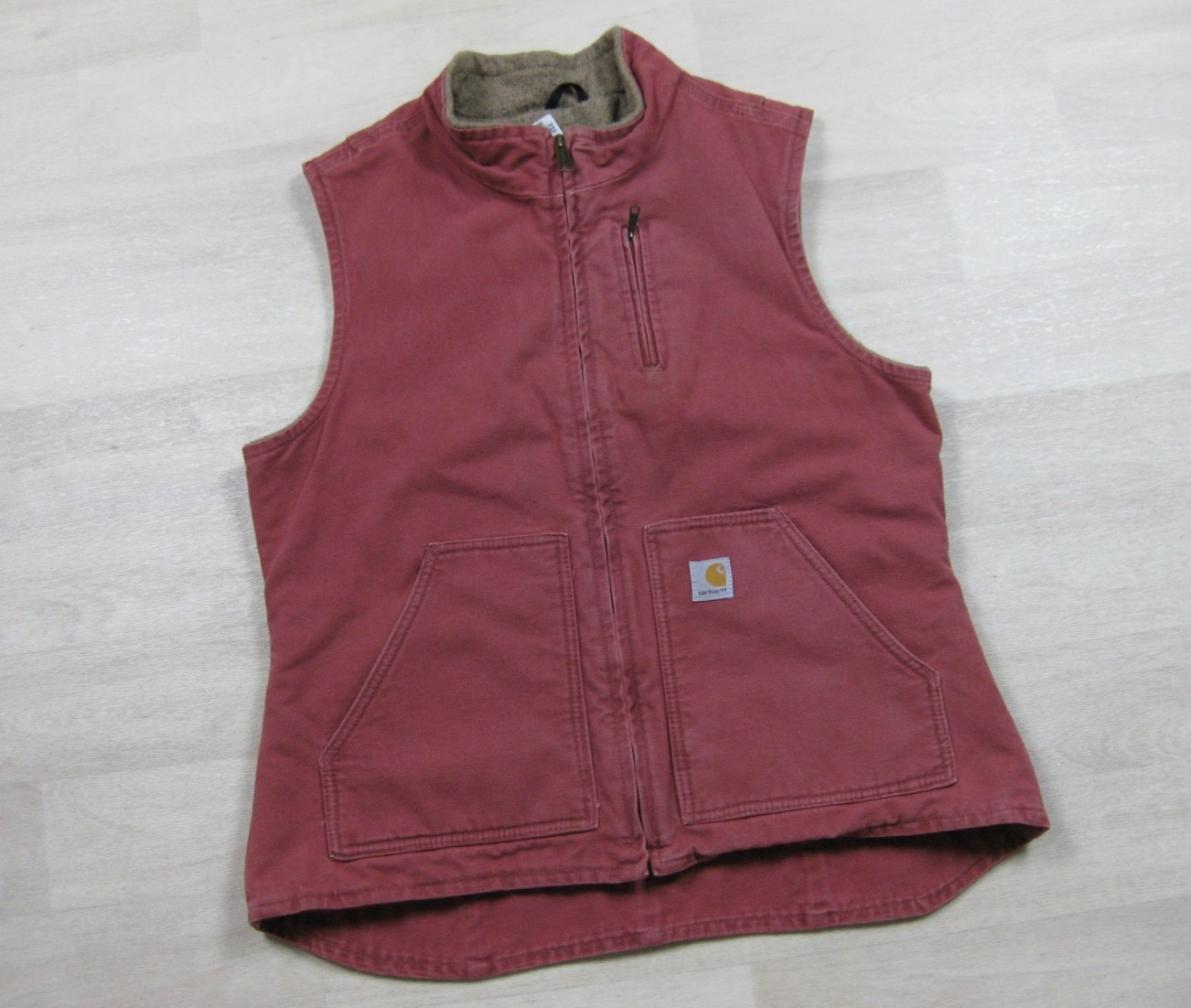 Vintage Y2K Carhartt Sherpa Lined Vest Women’s (L) WV001 VRS Rose Workwear