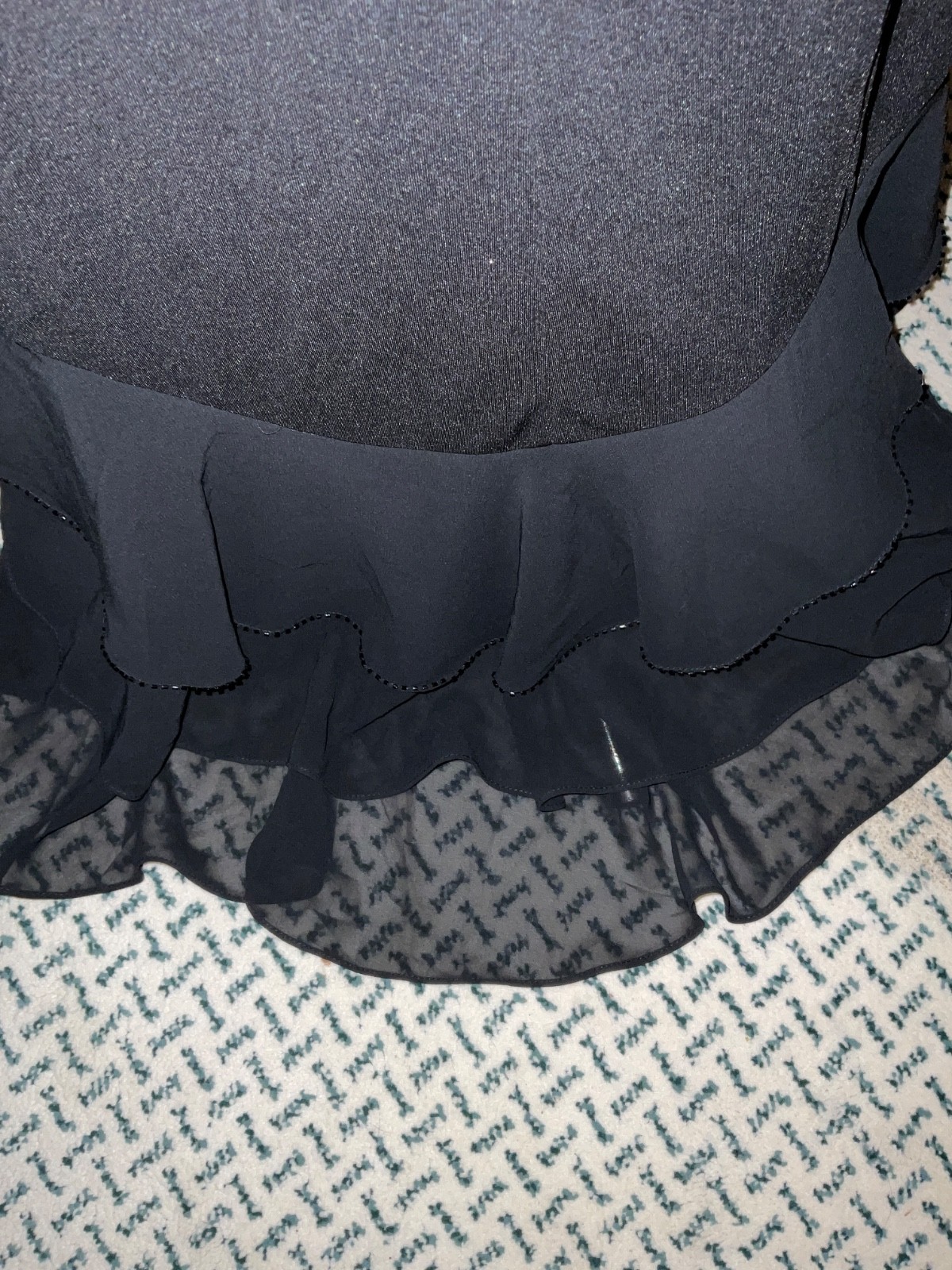 vintage Womans De Laru Black gown beading on bodice