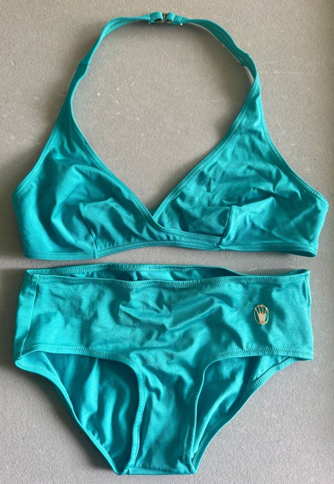 Triumph: European, Vintage, 2 Piece Swimsuit, Bright Teal (Medium)