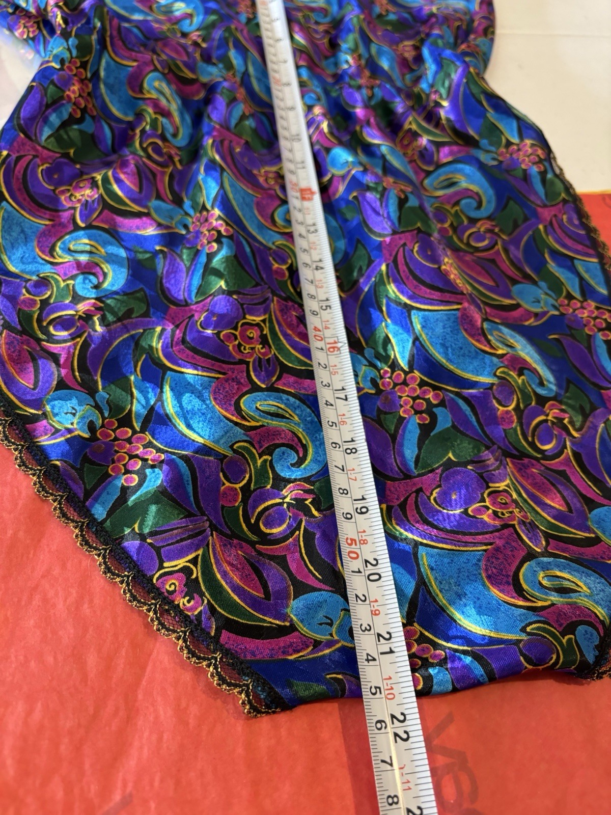 Vintage 80s Satin Teddy Bodysuit Hi Cut Whimsigoth Floral Lace S Bonjour Retro