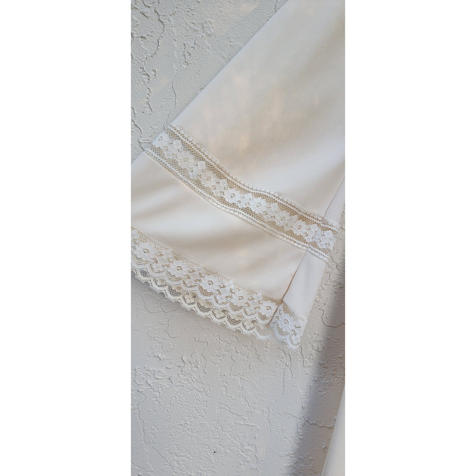Act I New York Maxi Dress Women S Cream Vintage 70s Lace Bell Sleeve Prairie
