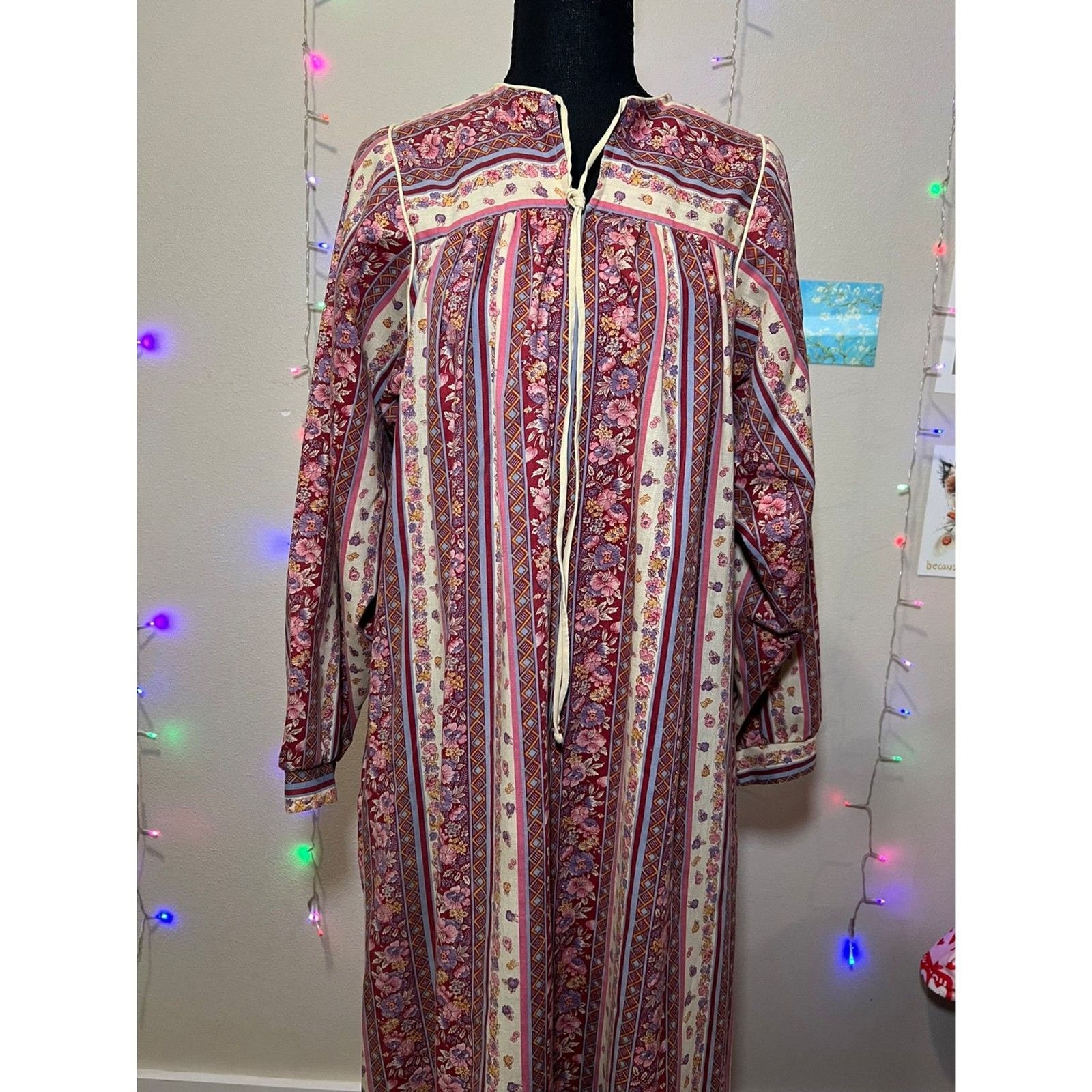 Vintage 70s/80s Tammy Floral House Dress Long Sleeve Cottage Core