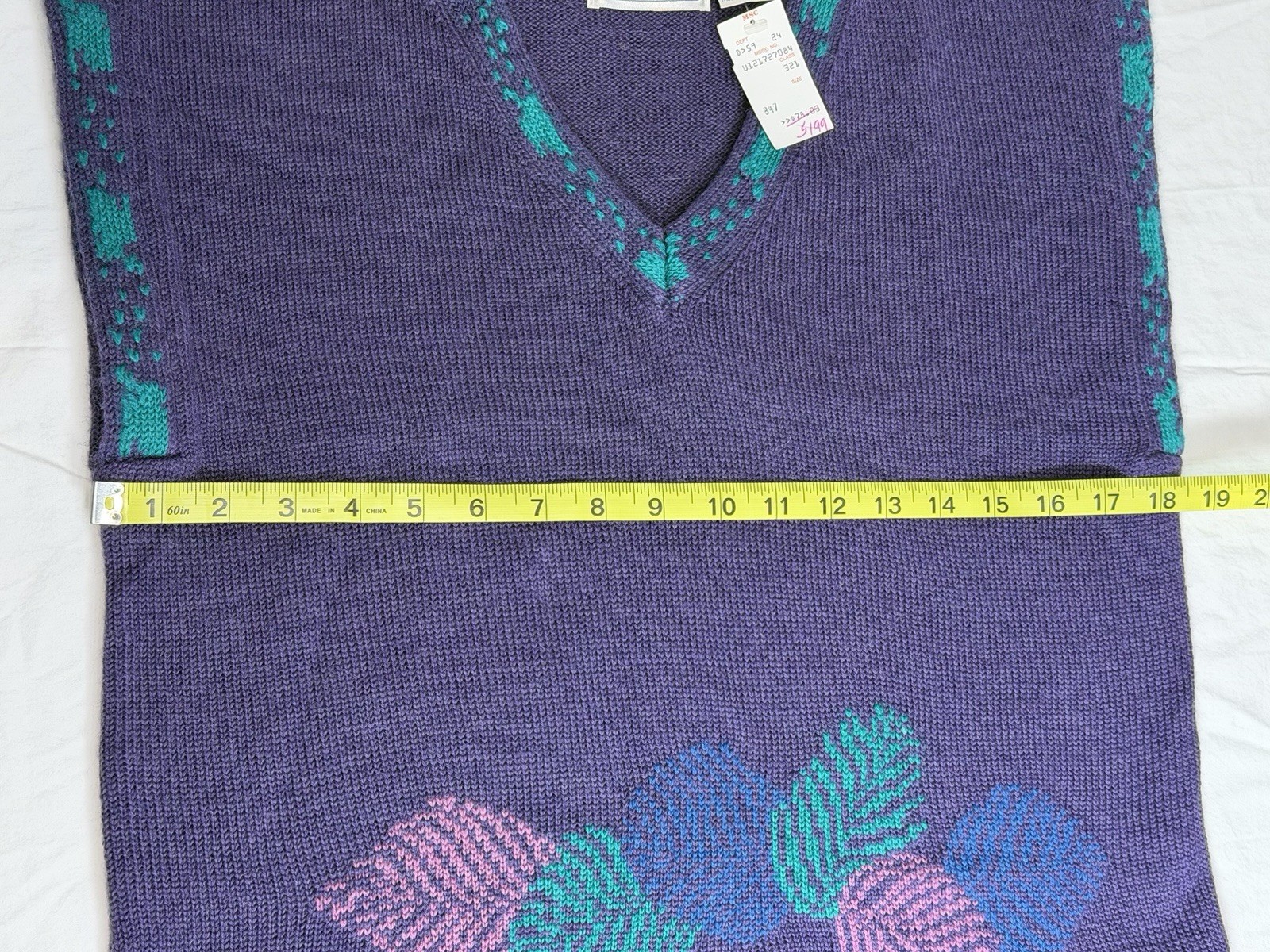 Vintage Alpenblick 100% wool Women’s Sweater Vest Purple NWT Size 38 US 6