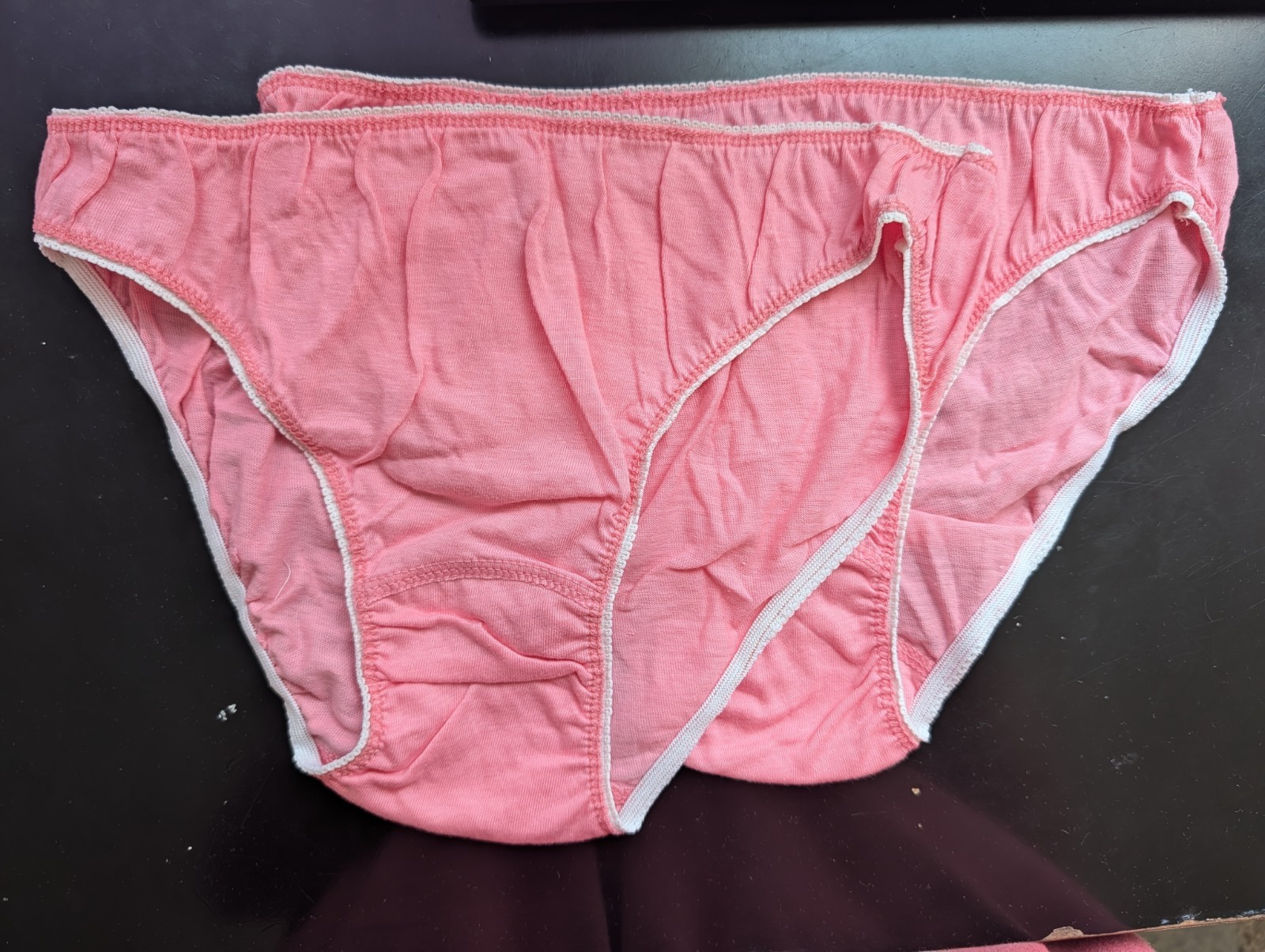 2 pair Vtg med New Nos St Eve pink cotton bikini Panty panties Nwot