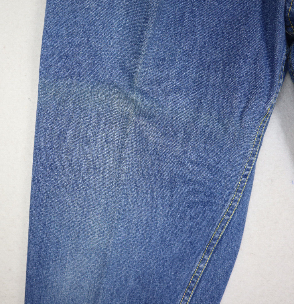 VINTAGE 80s WOMEN’S PLEATED HIGH RISE MEDIUM WASH JEANS – CLIPPER – SIZE 11/12