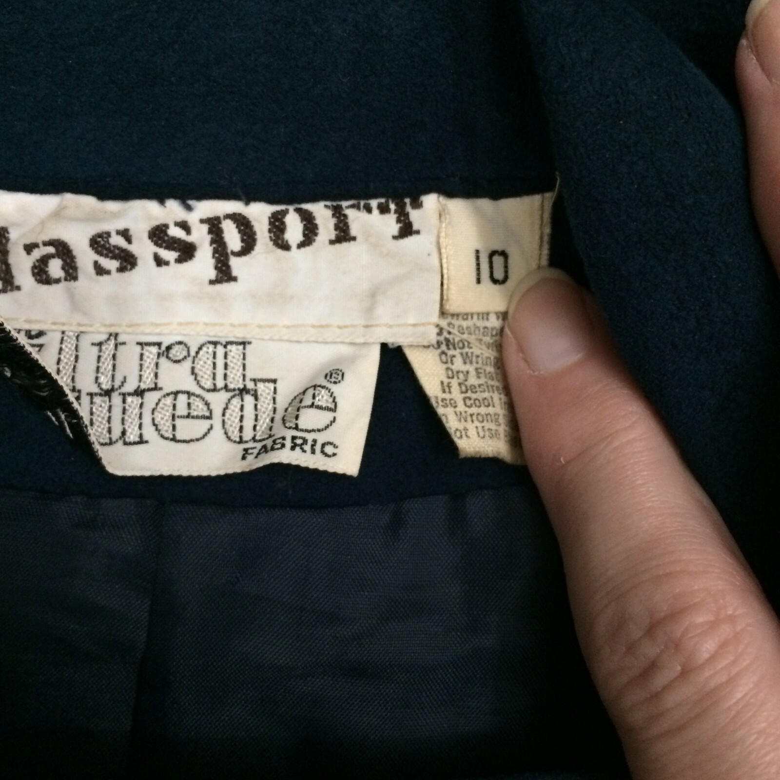 Vintage BlassSport Blue Ultra Suede Blazer Skirt Suit, Blazer Bill Blass, 10