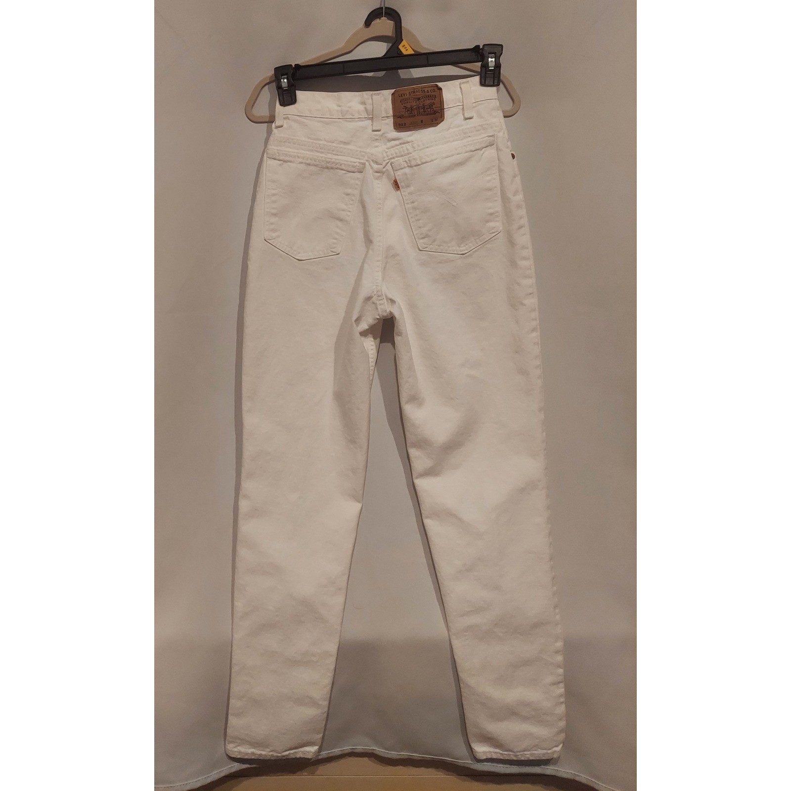 Levis Womens 90s Vintage 912 White Denim High Rise Jeans Made in USA Size 26/30
