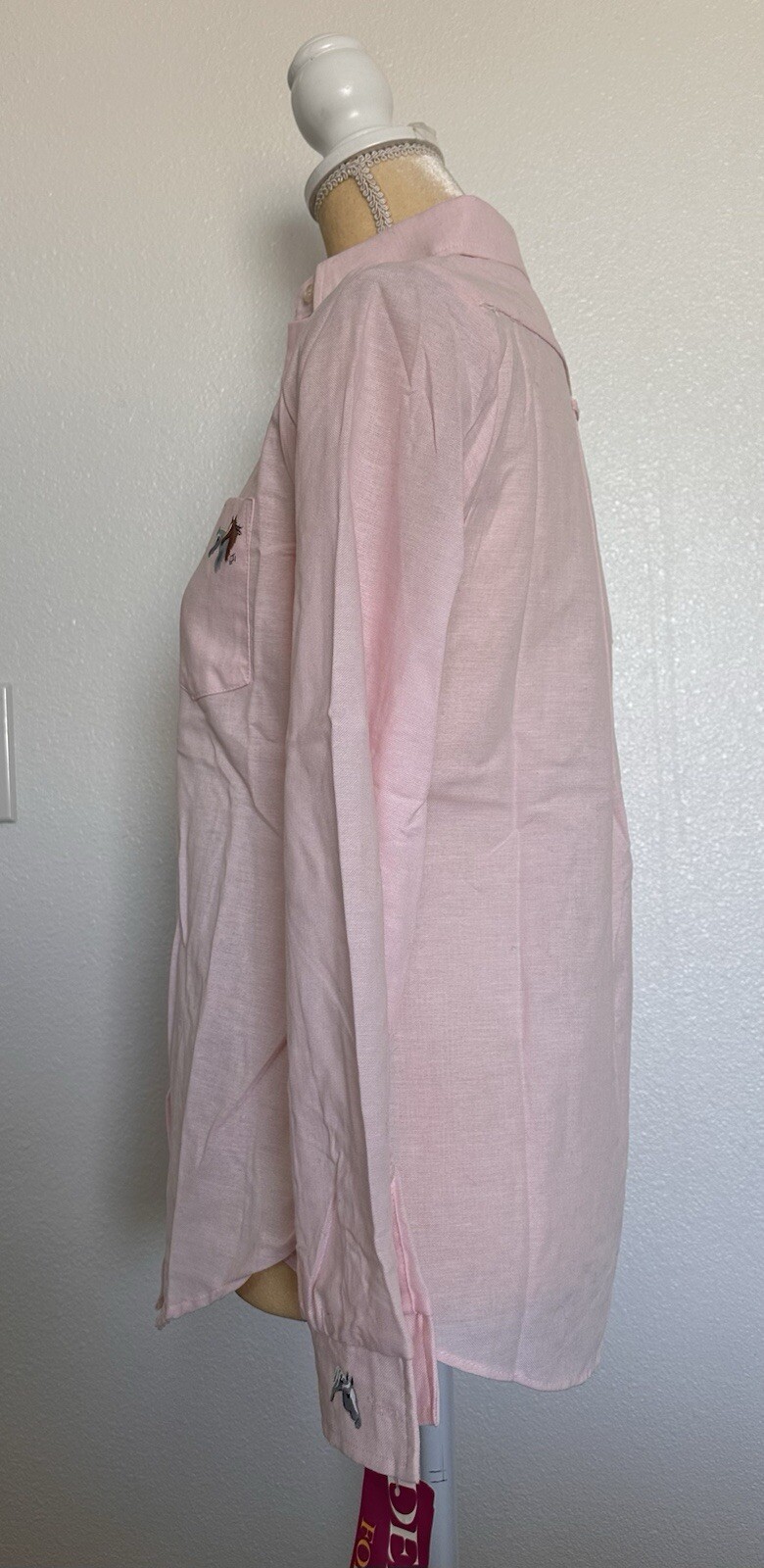 Vtg DEE CEE For Gals Pink Western LS Shirt Womens Horse Button Down Sz Small NWT