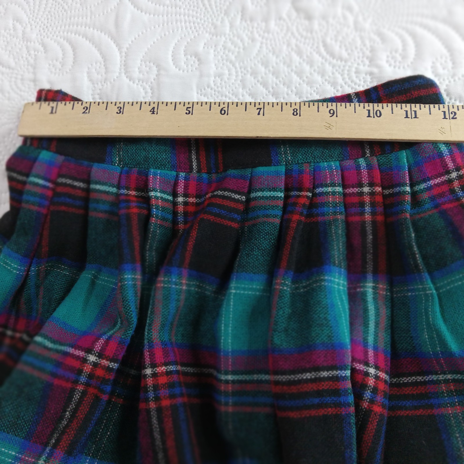 Bedford Fair Wool Blend Plaid Skirt Womens 10 Pleated Classic Academia Vtg 80s