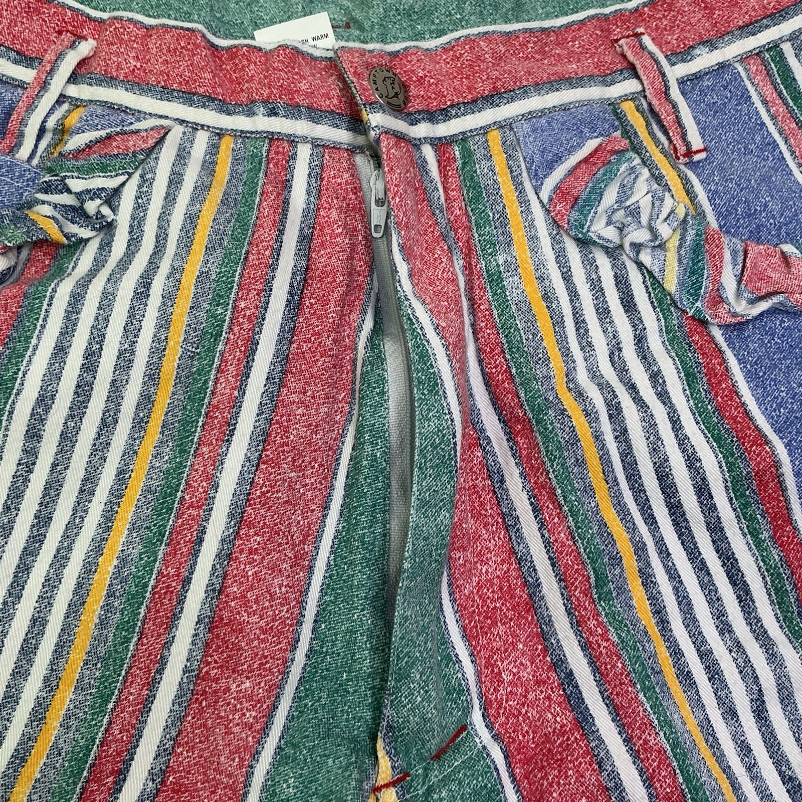 Vintage Camptown Club Original Hot Pants Shorts Striped Ruffle Junior Size 15/16