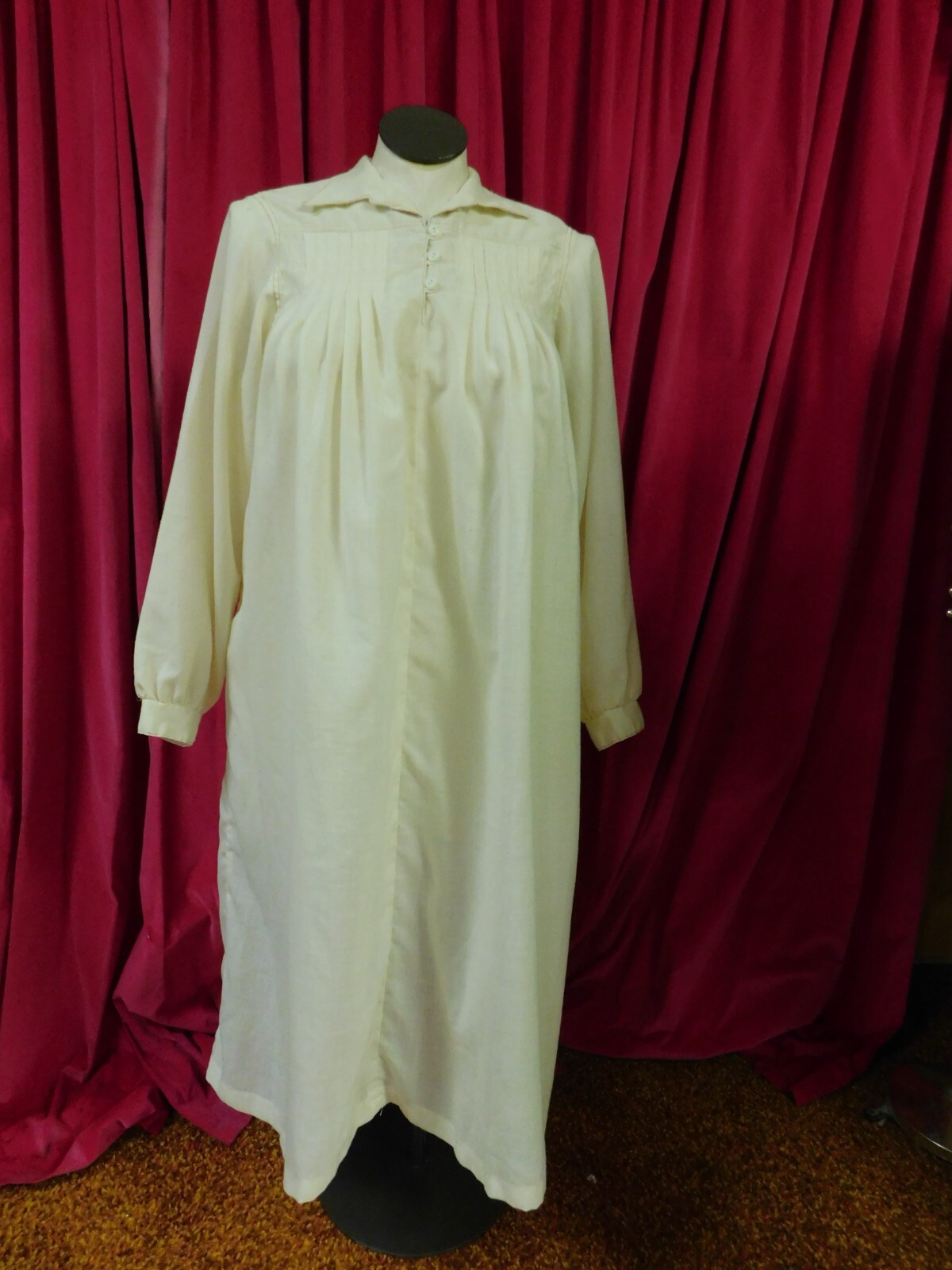 Vintage 1980’s JT Dress Co. Cream Smock Top Size 14 )*