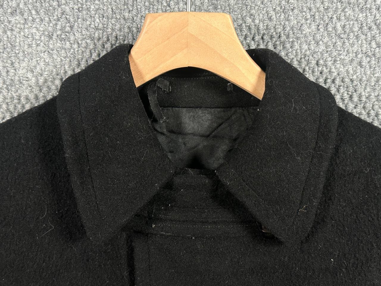 Vintage Loden Coat Wool Blend Black Toggle Button Overcoat Made In Germany