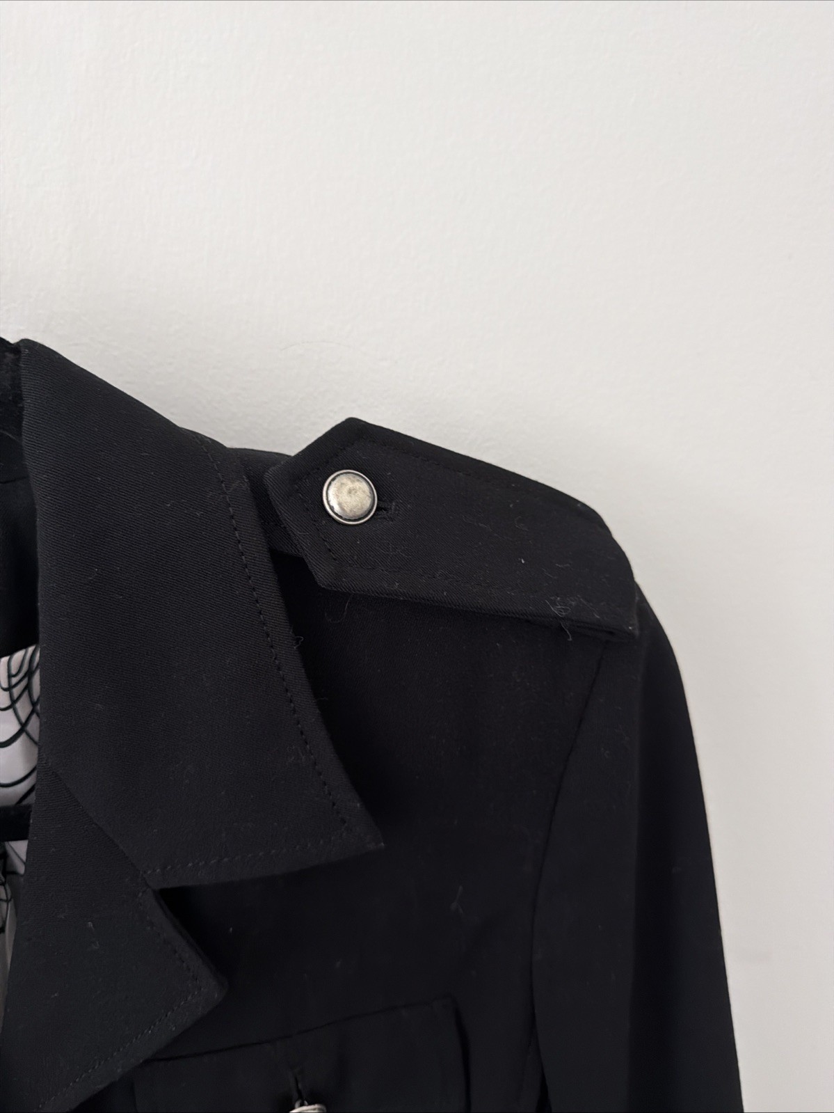 Spiegel Vintage Military Style Jacket Black Women’s Size 10 NWOT
