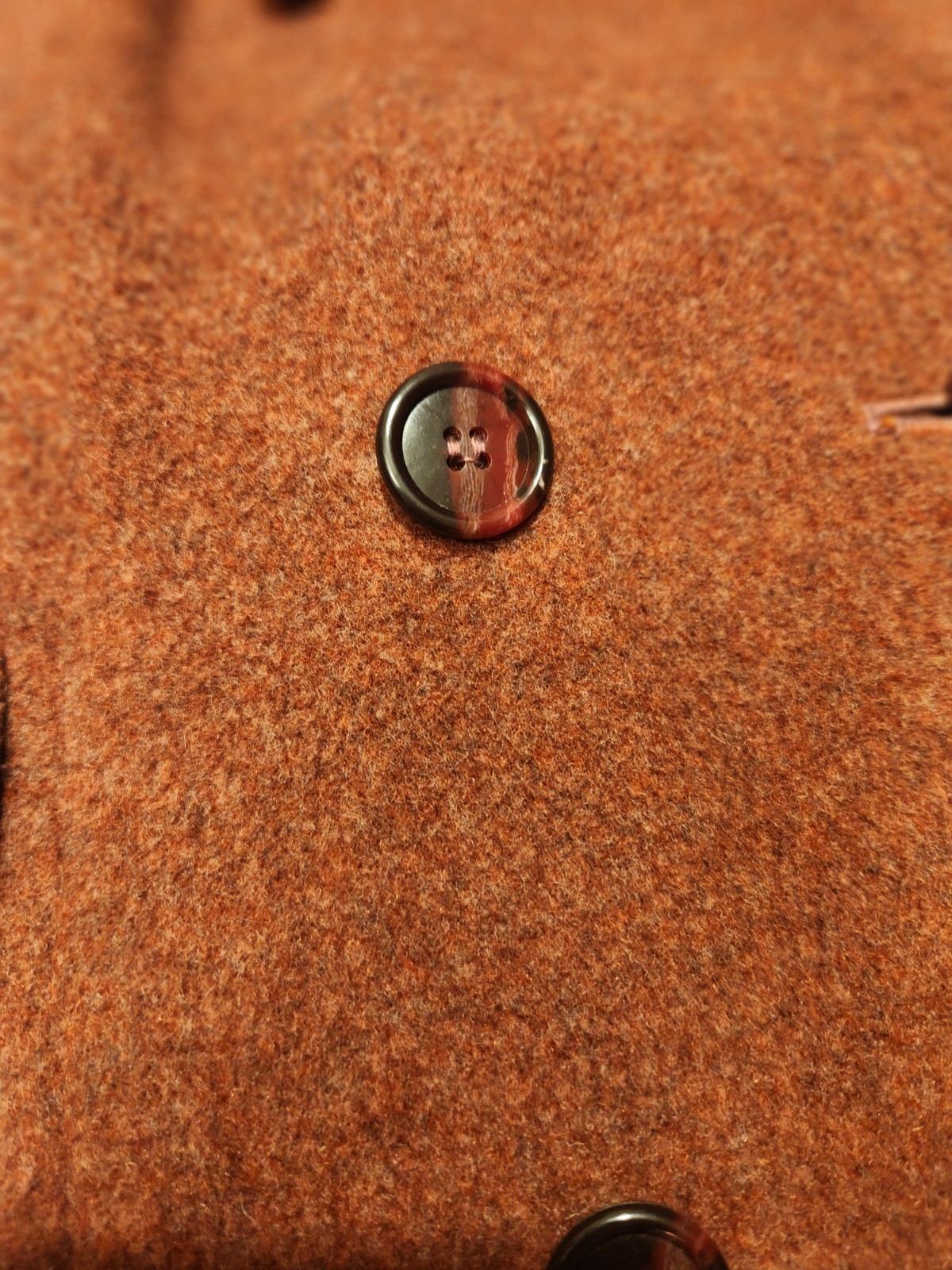 Vintage ILGWU Bromleigh cranberry wool coat Unique Buttons