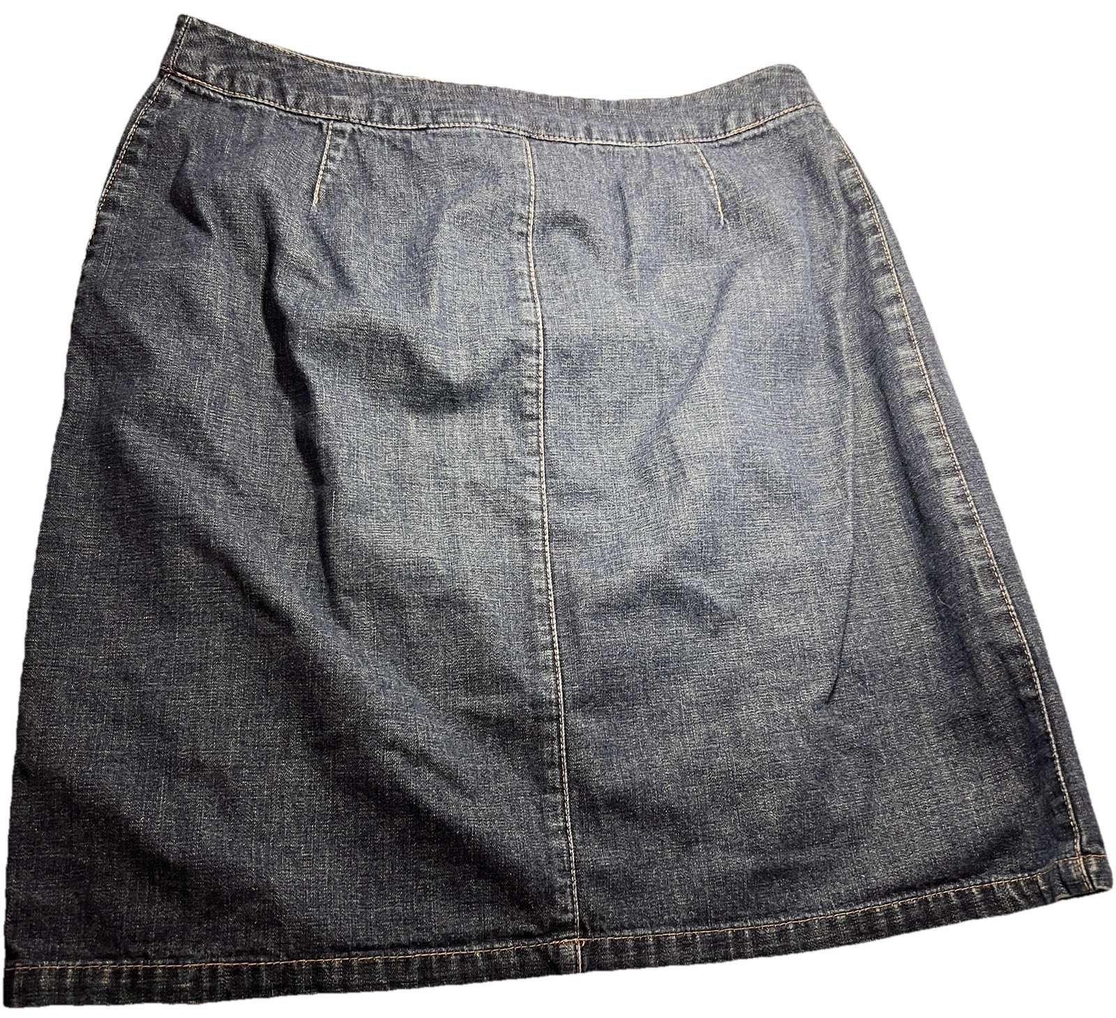 Vintage Liz Claiborne Lizwear Denim blue Skirt Womens size 10 Cotton