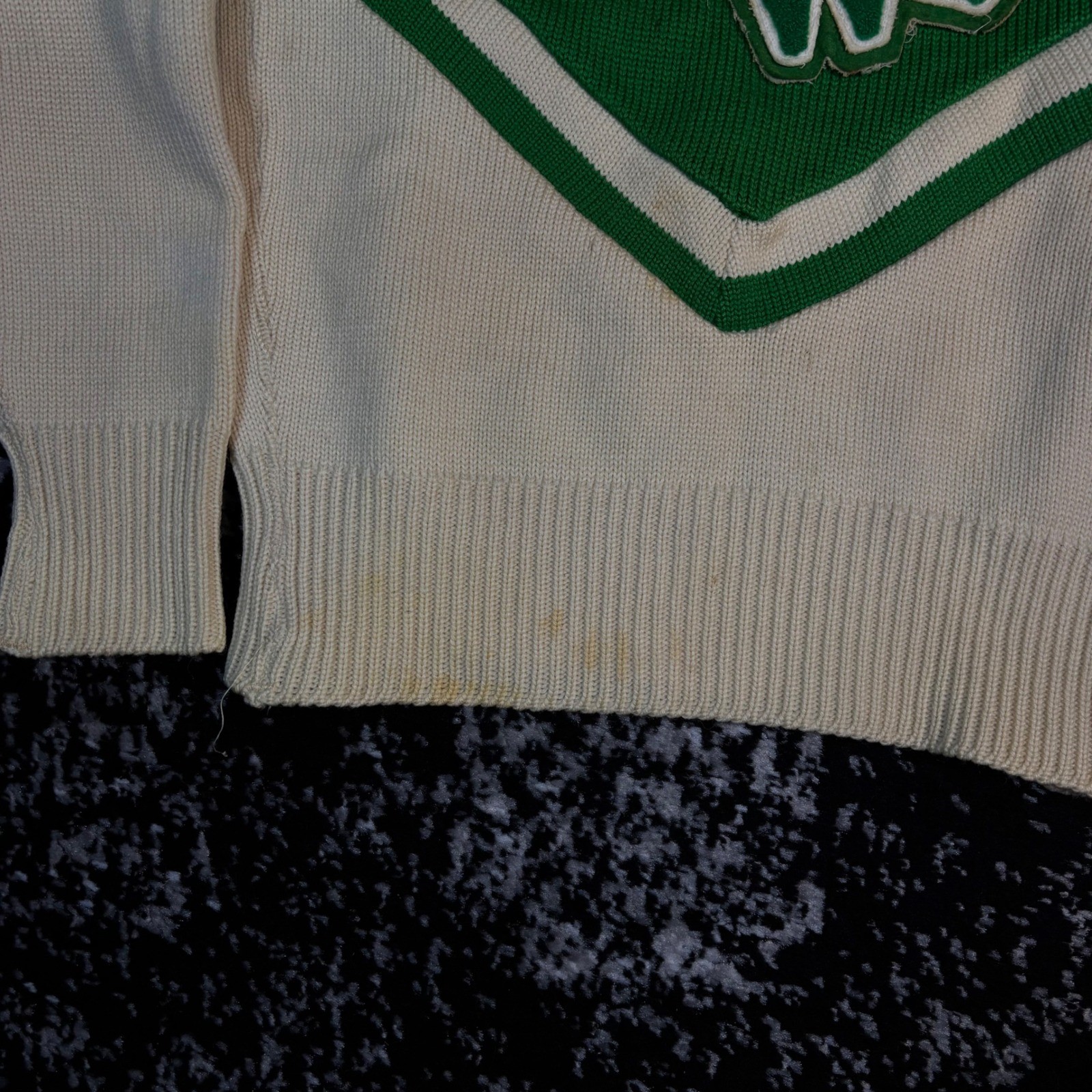 Women’s Vintage 60s 70s Logan Knitting Mills Wool Cheer Leader Knit Sweater M