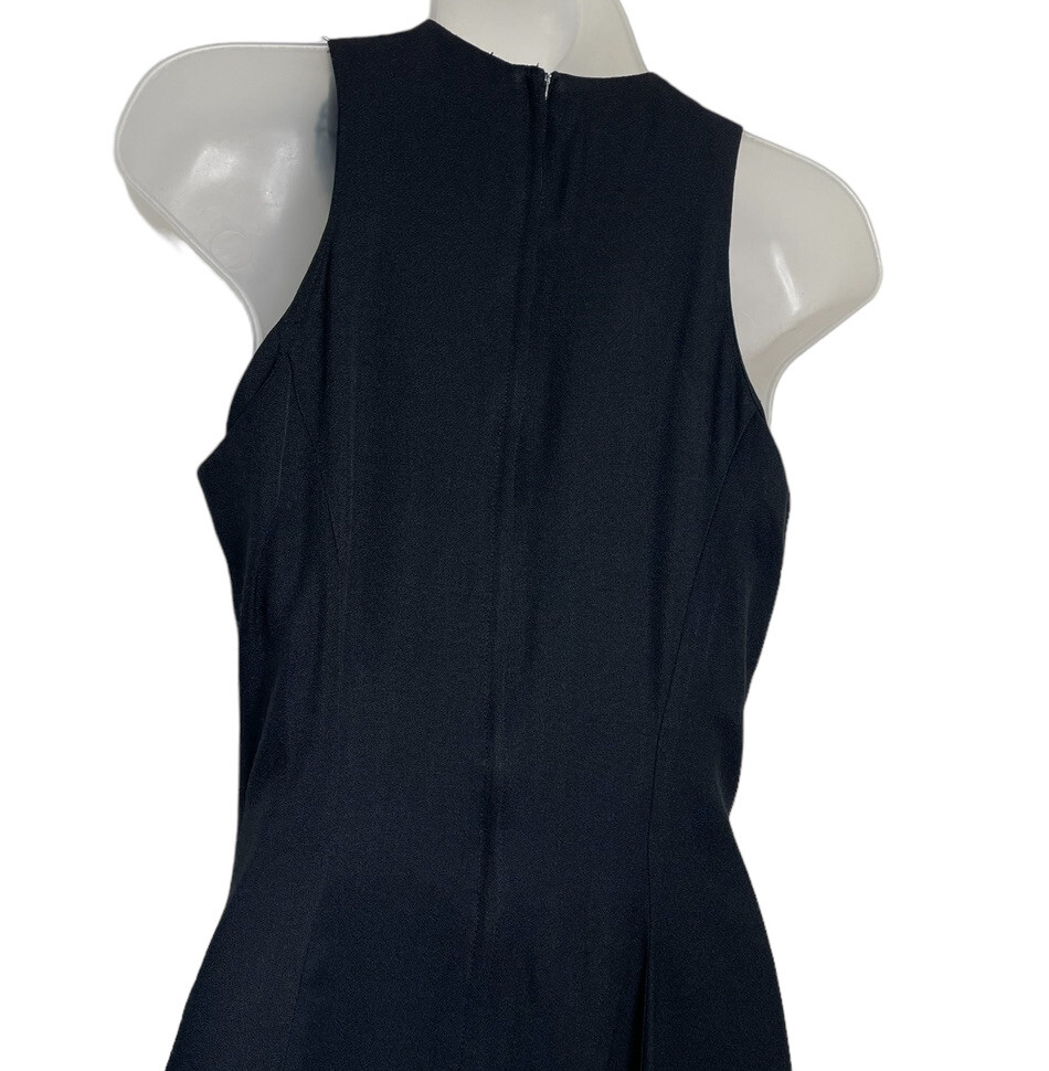 Jessica McClintock Short Halter Dress Gunne Sax Sz 3 Black Chantilly Lace Beads