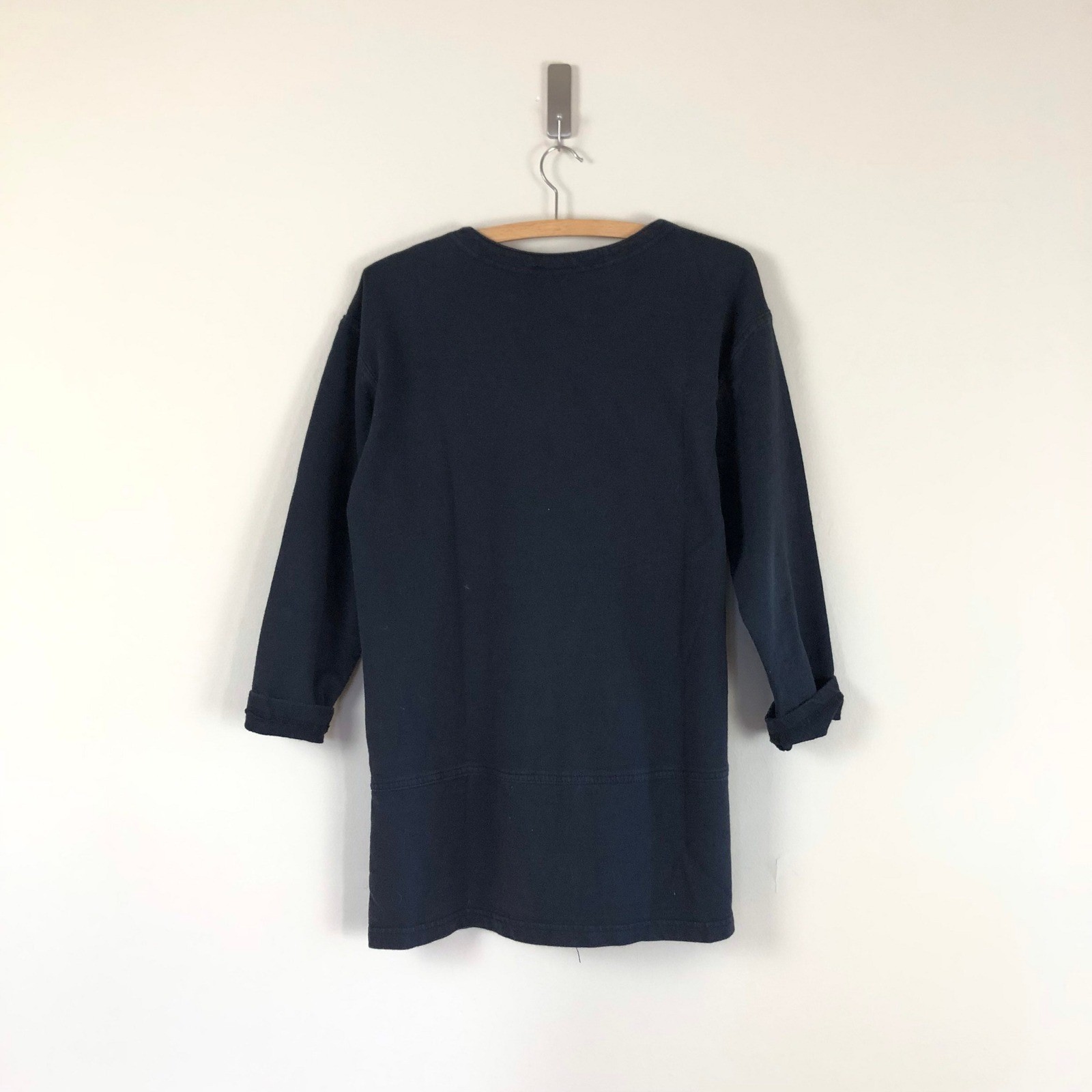 vintage 90s minimal tunic sweatshirt knit top linen minimalist grunge boho