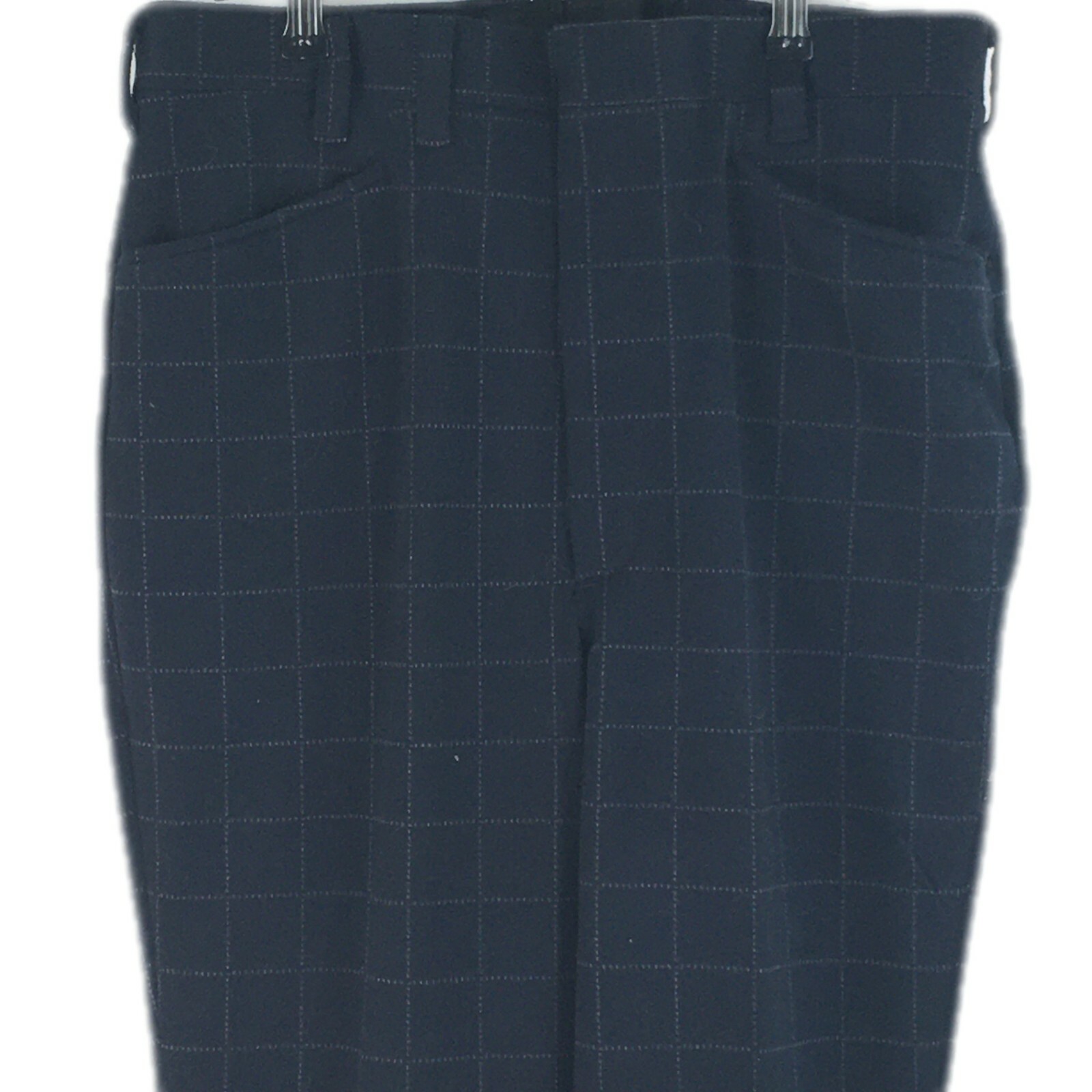 Vintage Dutchmaid Womens Straight Leg Regular Checked Black Dress Pants Size 34