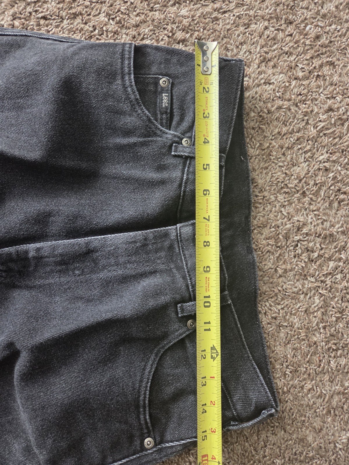 Vintage Lee Women’s Black High Rise Straight Leg 14 Medium Jeans