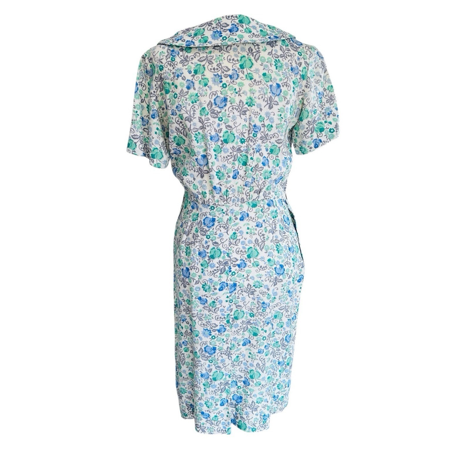 Vintage I Magnin Midi Dress Small Floral Cottage Easter Tea Party Feminine Retro