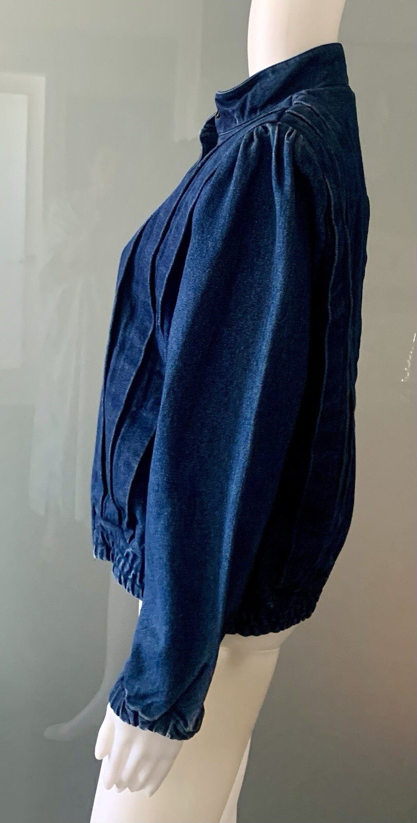 Vintage 80s Sergio Valente Women’s Denim Pleated Jacket L