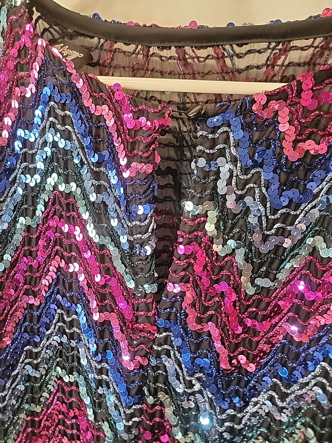 Vintage Rob Hill For Mister Jay Sequin Sheer Pullover Top