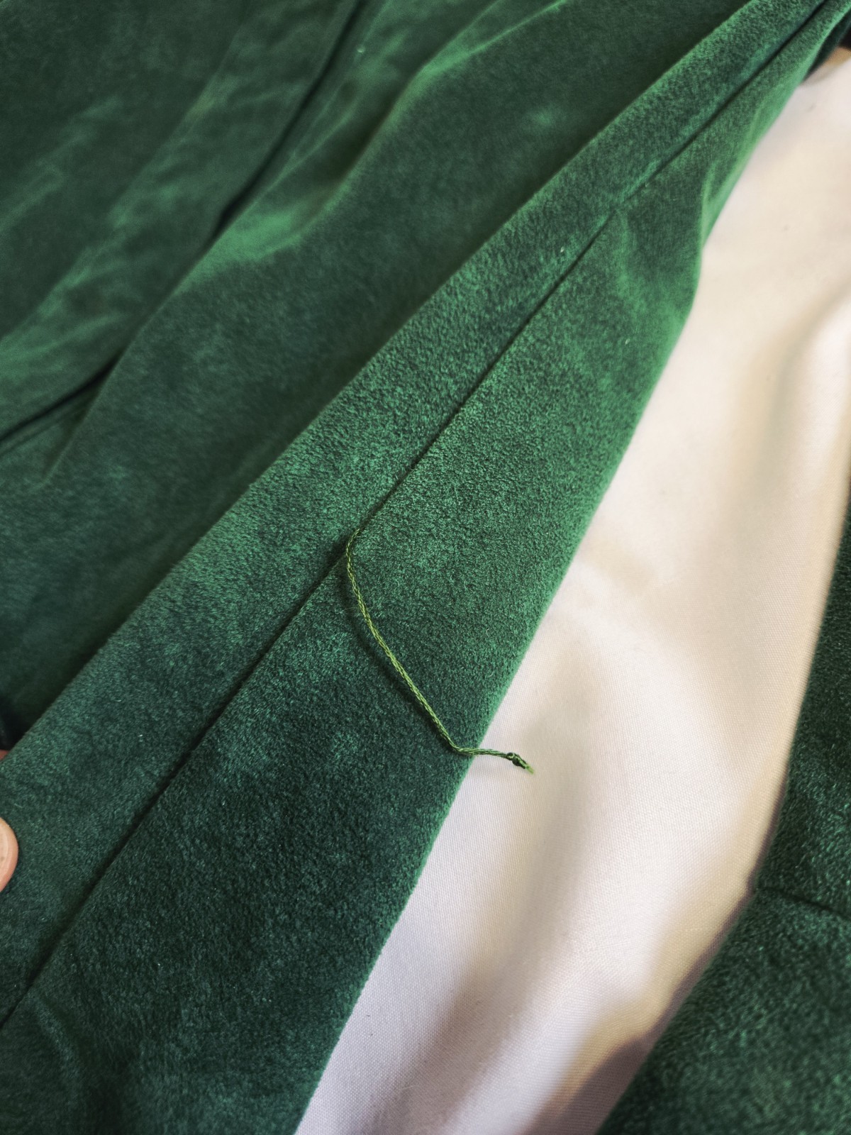 Vtg 80’s Indie Trench Coat Womens M Green Ultra Suede Collection Boho Retro