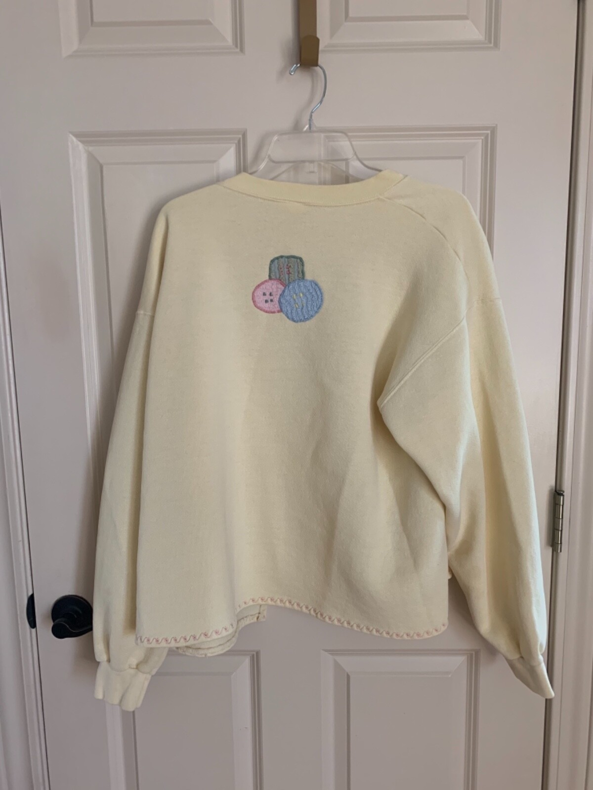 Lee Brand yellow vintage heavy weight sweater with embroidery LR6