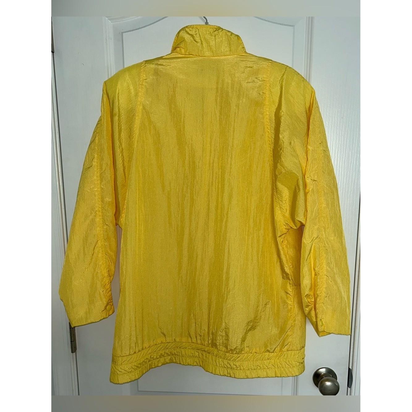Vintage 90s Kristen Blake Yellow Windbreaker ILGWU Union Made USA Jacket S