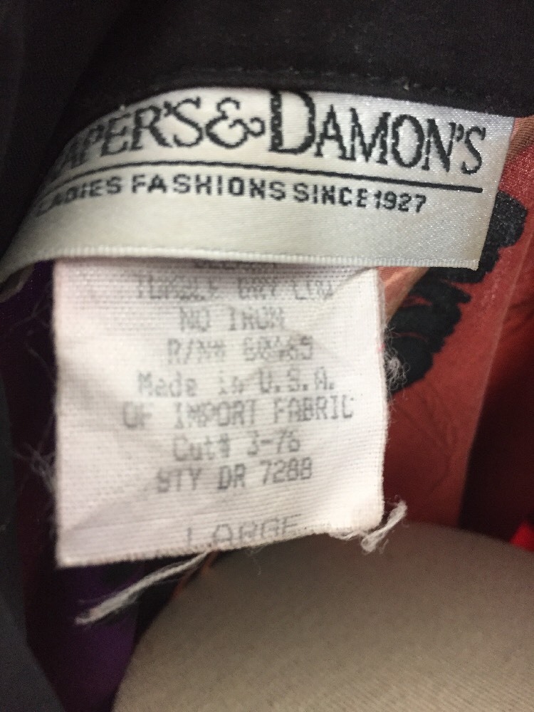 Vintage Unique Animal Print Shirt, Light Jacket, Drapers And Damon’s, Large