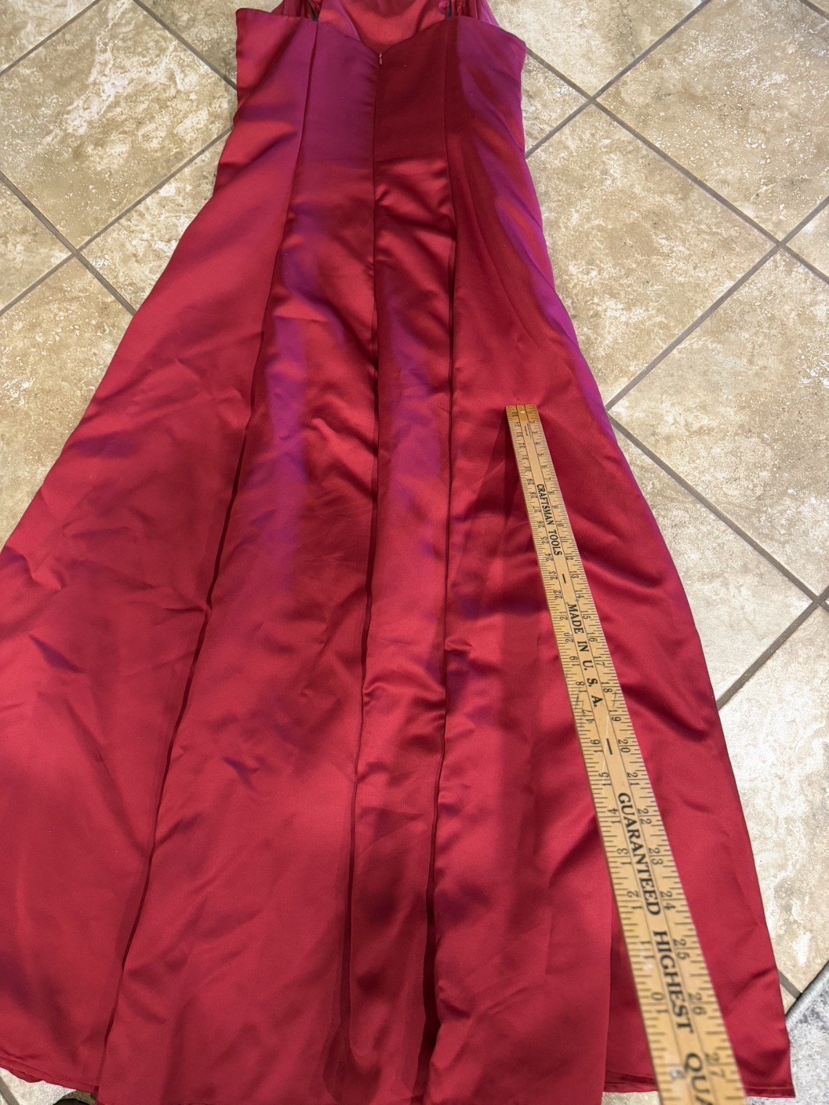 Michaelangelo Prom Dress Red/Maroon Maxi Strapless With Shawl Size-12