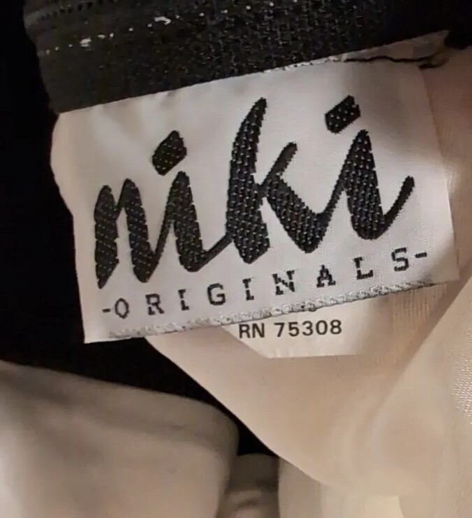 Vintage Niki Originals 80s 90s Prom Dress Gown Slit Velvet Sleeveless Size 10