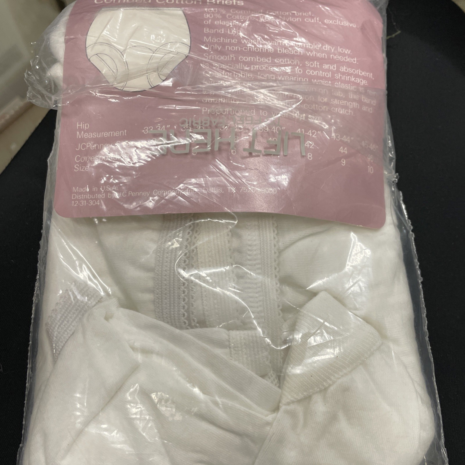 3 VTG Underscore Underwear Size 38 Pima Cotton White Briefs Panties Sz 7 Granny