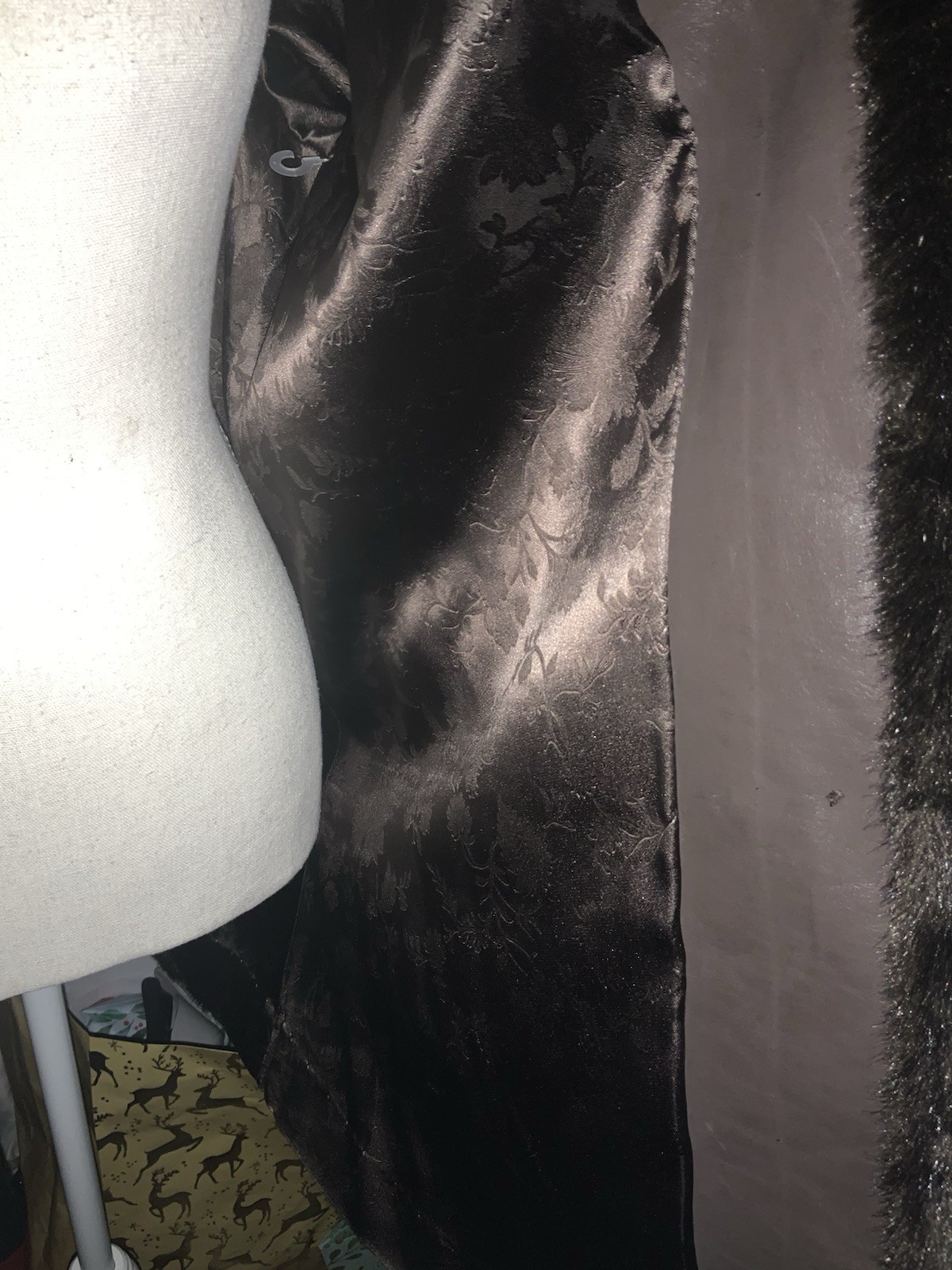 Vintage 80s Hillmoor of NY Tissavel France Pile 100% Faux Fur Sz L/XL Coat EUC