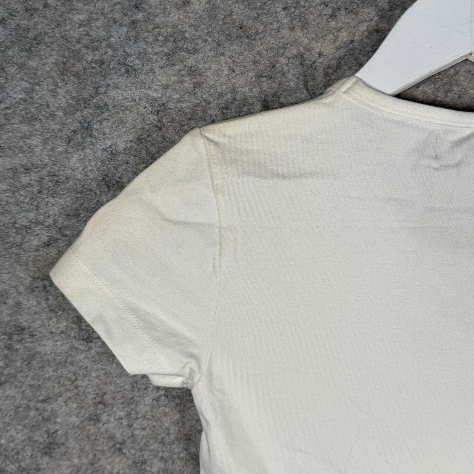 Vintage Womens Y2K NWT Sergio Valente White Short Sleeve Bedazzled Top Sz S